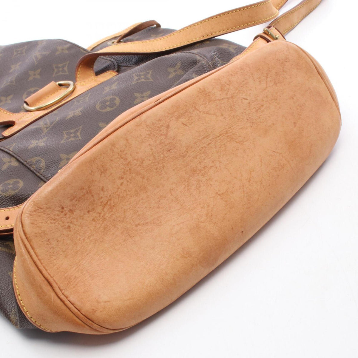 Louis Vuitton Brown Coated Canvas Leather Backpack Handbag (Pre-Owned)