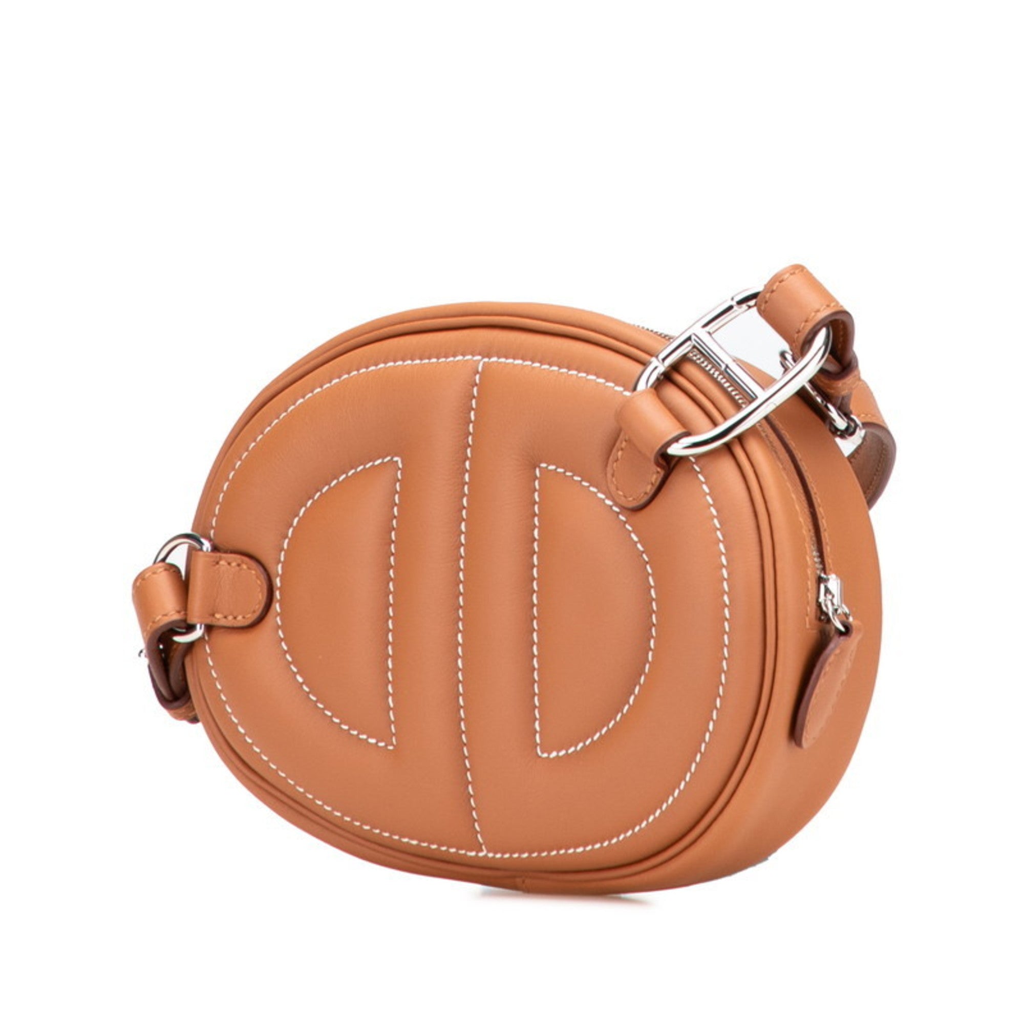 Hermes Gold Brown Leather Fanny Pack Sling Bag (Pre-Owned)