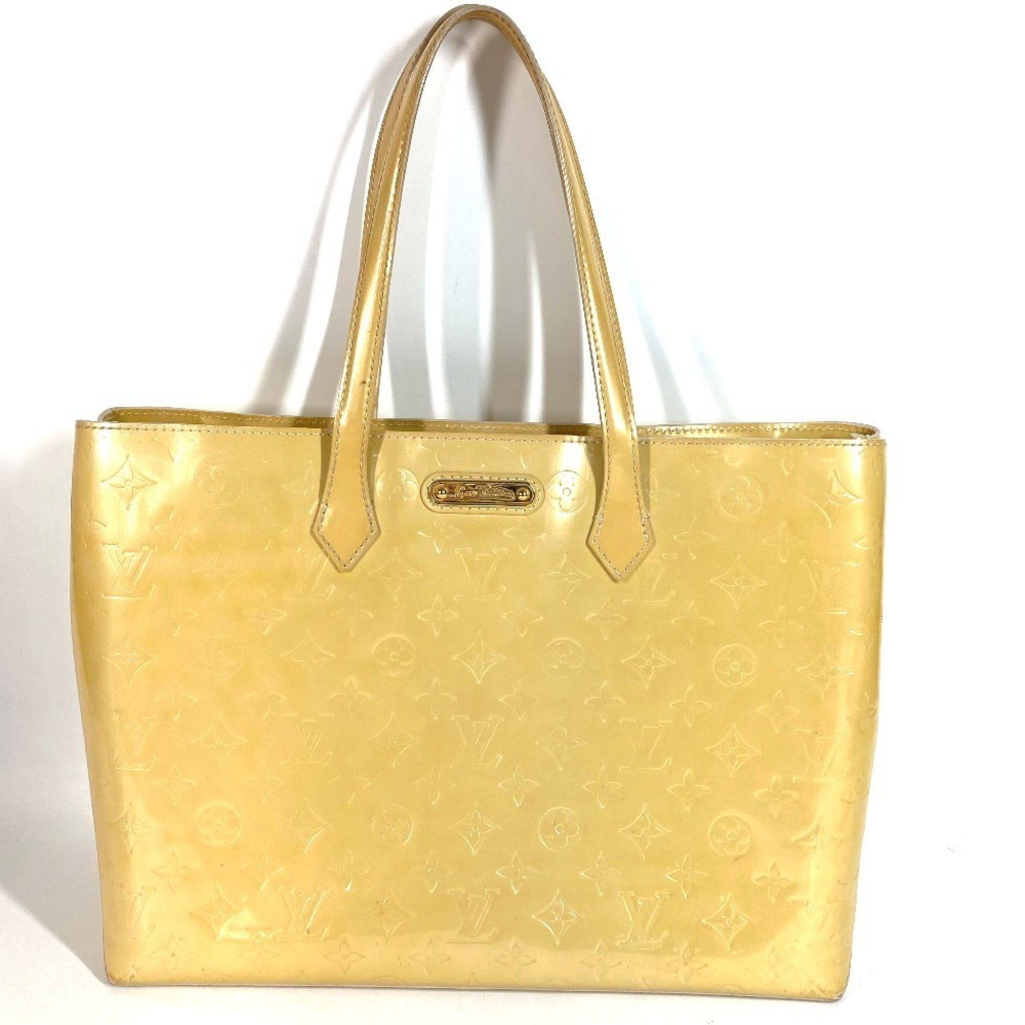 Louis Vuitton Beige Blanc Corail Monogram Vernis Handbag Shoulder Bag Tote Bag (Pre-Owned)