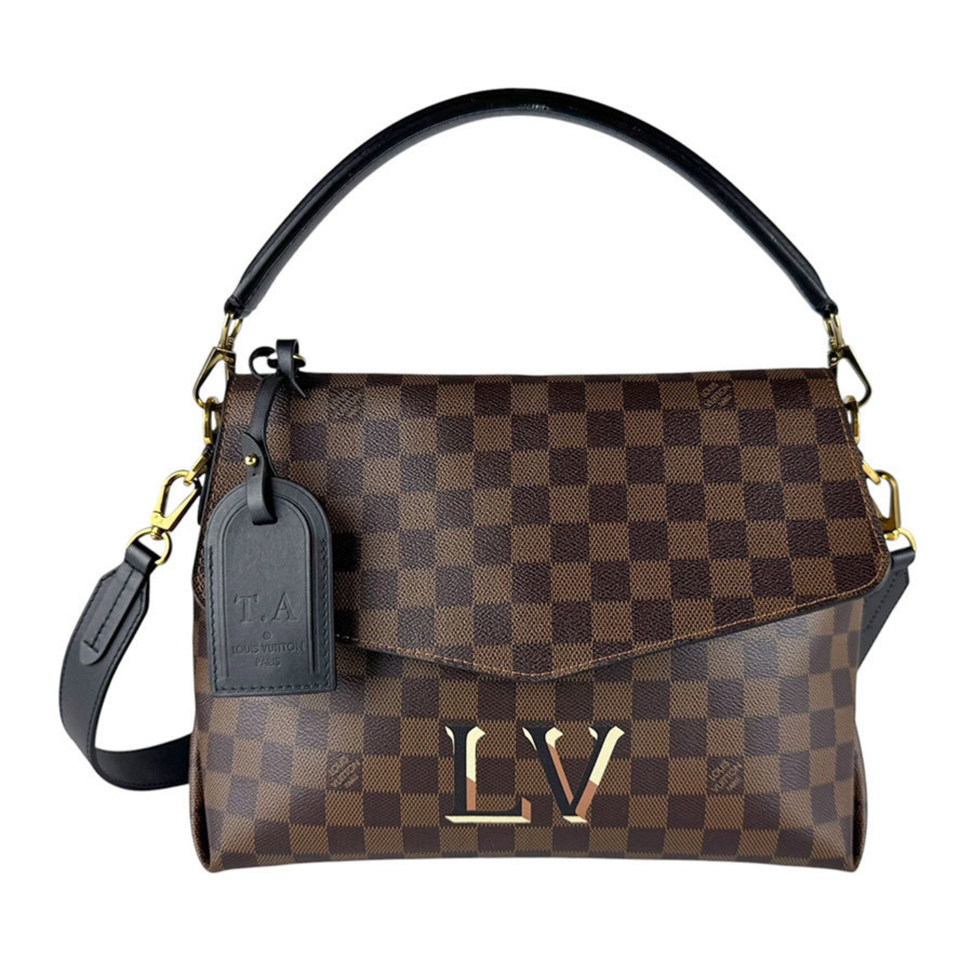 Louis Vuitton Damier Canvas Ebene Damier Canvas Shoulder Bag (Pre-Owned)