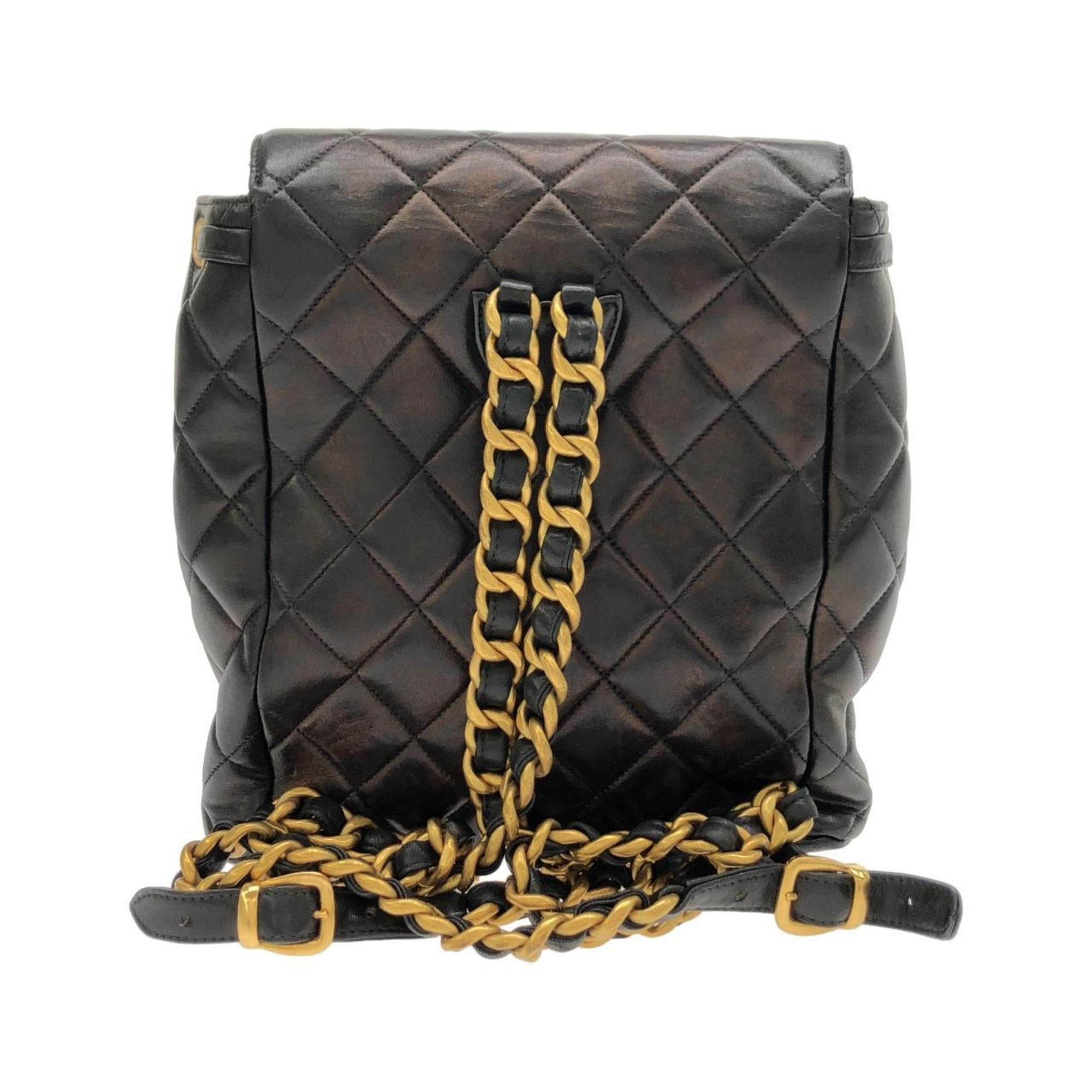 Chanel Black Leather Backpack (Pre-Owned)