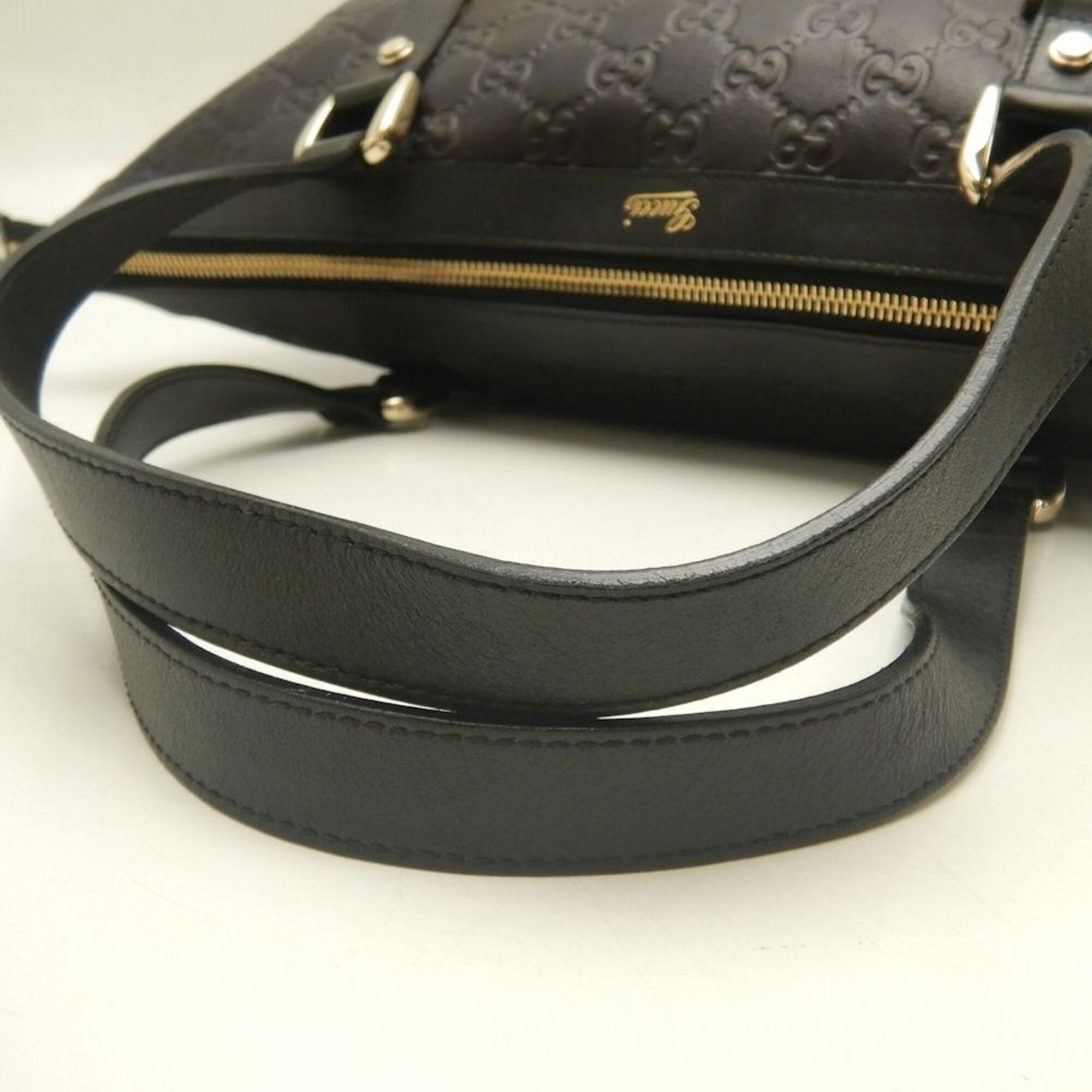 Gucci Black Leather Tote Bag (Pre-Owned)