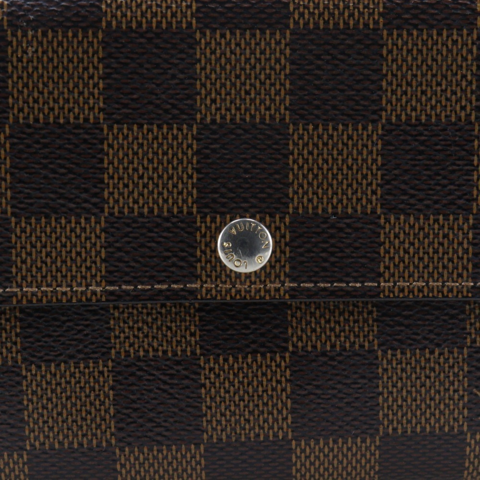 Louis Vuitton Damier Brown Damier Canvas Long Wallet (Bi-Fold) (Pre-Owned)