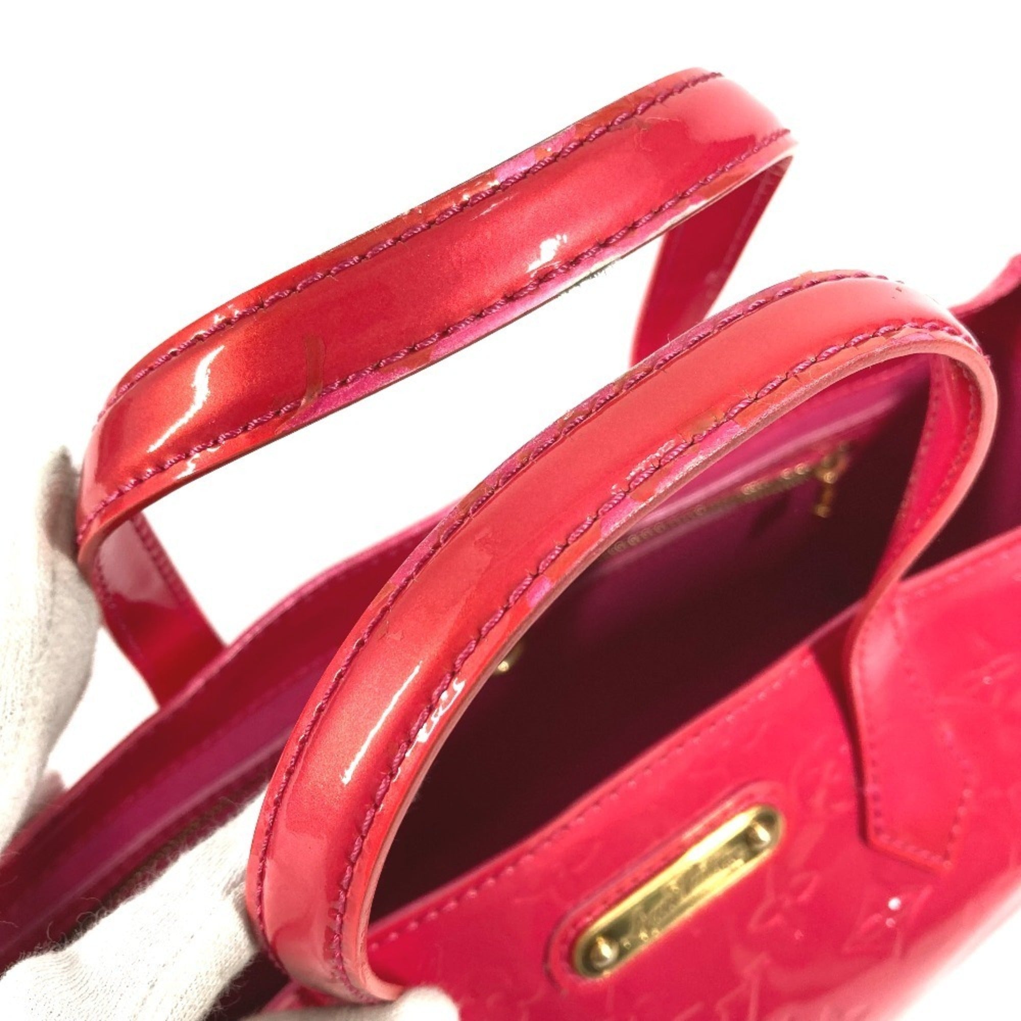 Louis Vuitton Galle Pink Rose Pop Monogram Vernis Handbag Tote Bag (Pre-Owned)