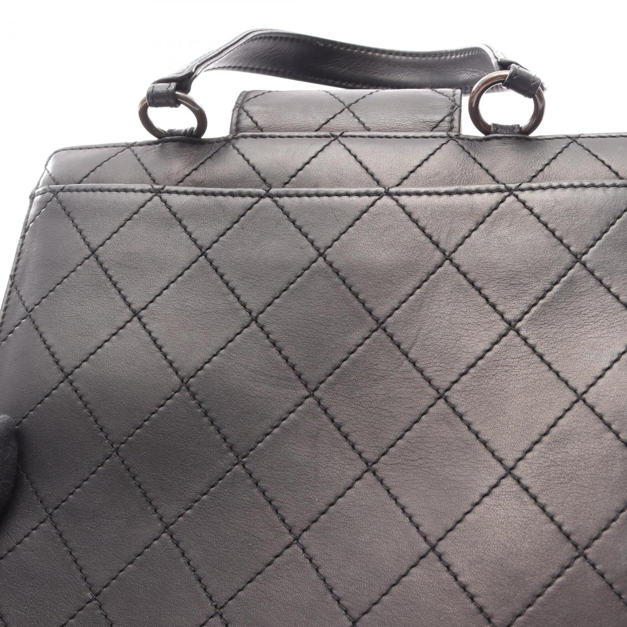 Chanel Black Leather Handbag (Pre-Owned)