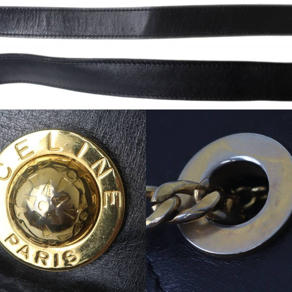 Celine Black Leather Shoulder Bag (Pre-Owned)