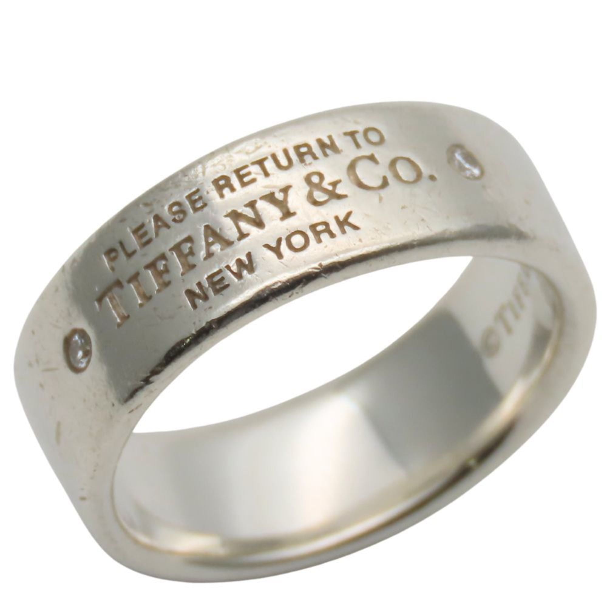 Tiffany Silver Silver 925 Band Ring (Pre-Owned)