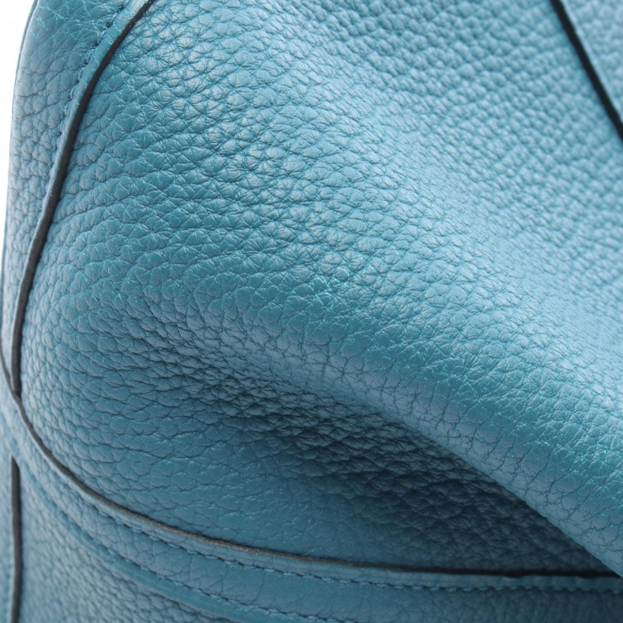 Hermes Cobalt Green Negonda Leather Handbag Tote Bag (Pre-Owned)