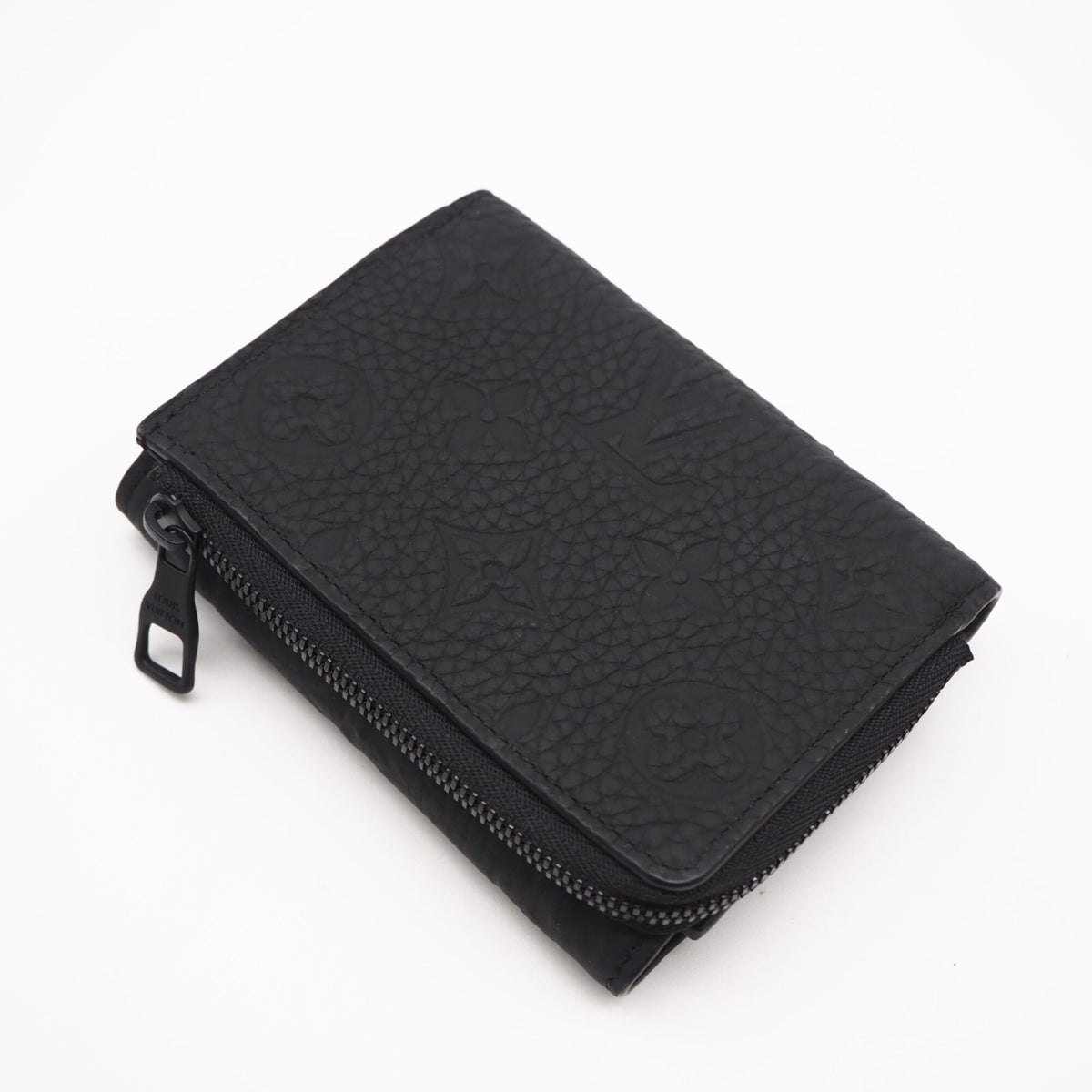 Louis Vuitton Taurillon Black Leather Wallet (Tri-Fold) (Pre-Owned)