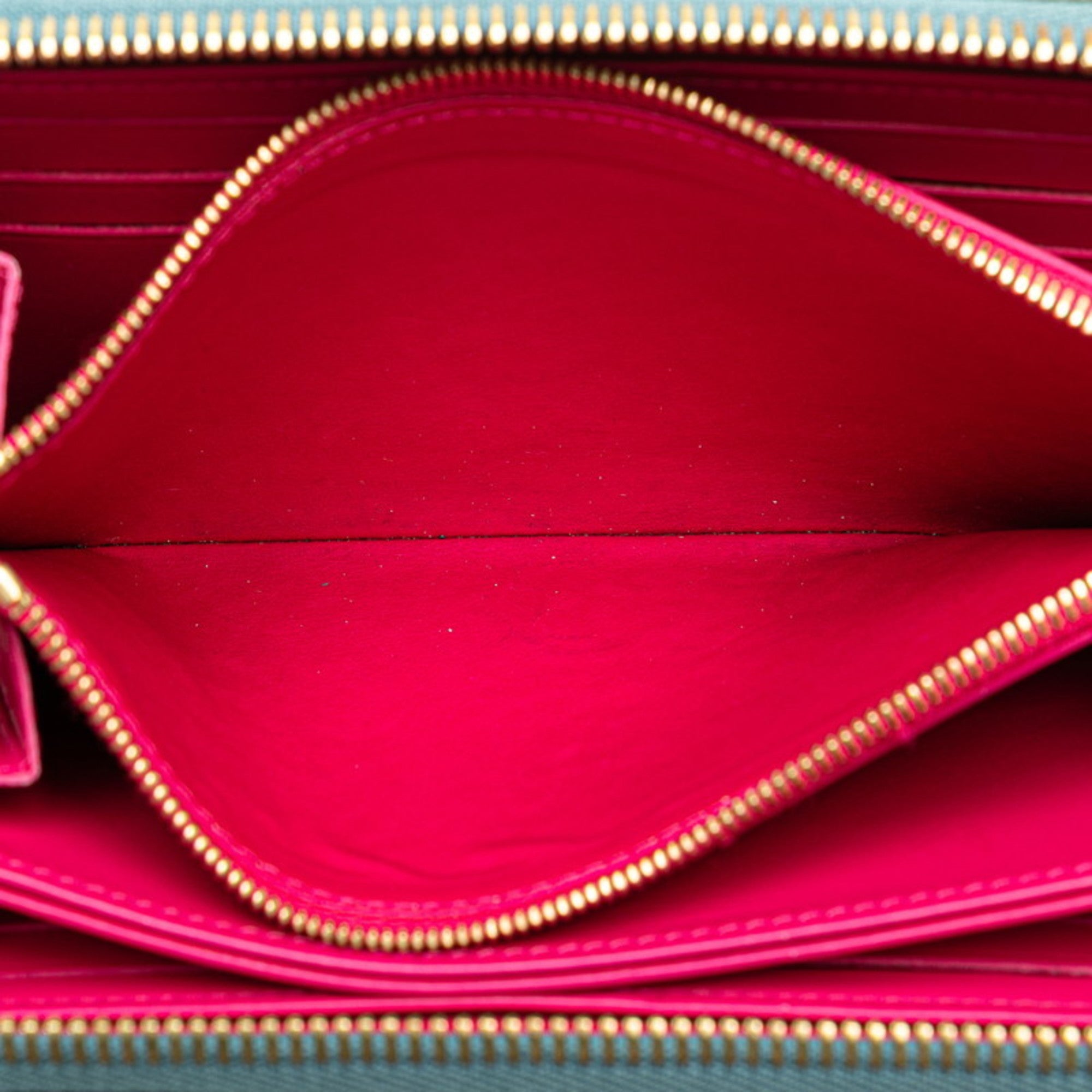 Louis Vuitton Blue Multi-Color Pink Patent Leather Long Wallet (Bi-Fold) (Pre-Owned)