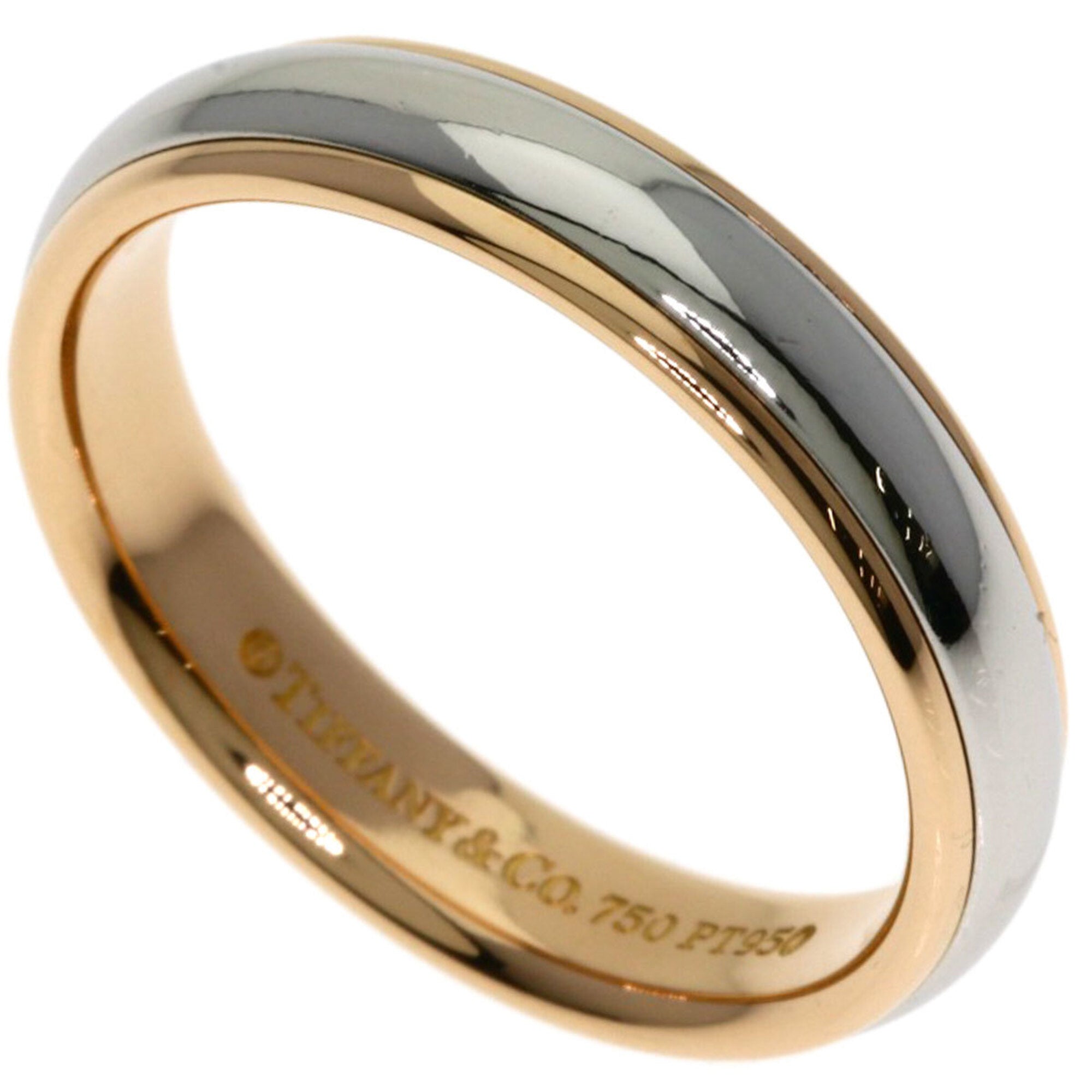 Tiffany Pink Gold (18K) Platinum 950 Band Ring (Pre-Owned)