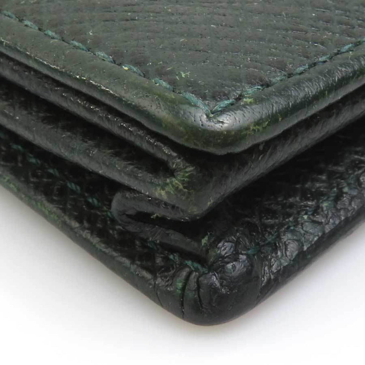 Louis Vuitton Dark Green Taiga Leather Coin Purse/Coin Case (Pre-Owned)