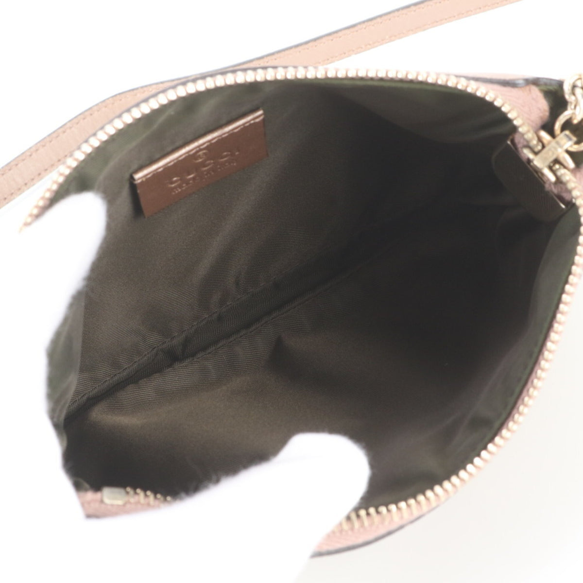 Gucci Beige Leather Canvas Crossbody Bag Shoulder Bag (Pre-Owned)