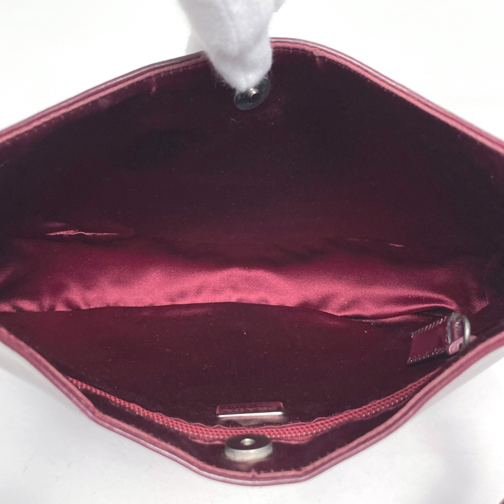 Prada Bordeaux Leather Shoulder Bag (Pre-Owned)