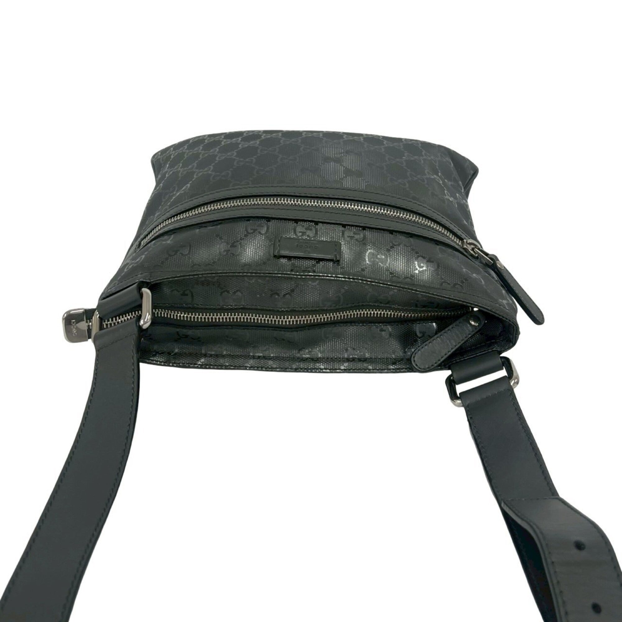 Gucci Gray Pvc Leather Pochette Shoulder Bag (Pre-Owned)