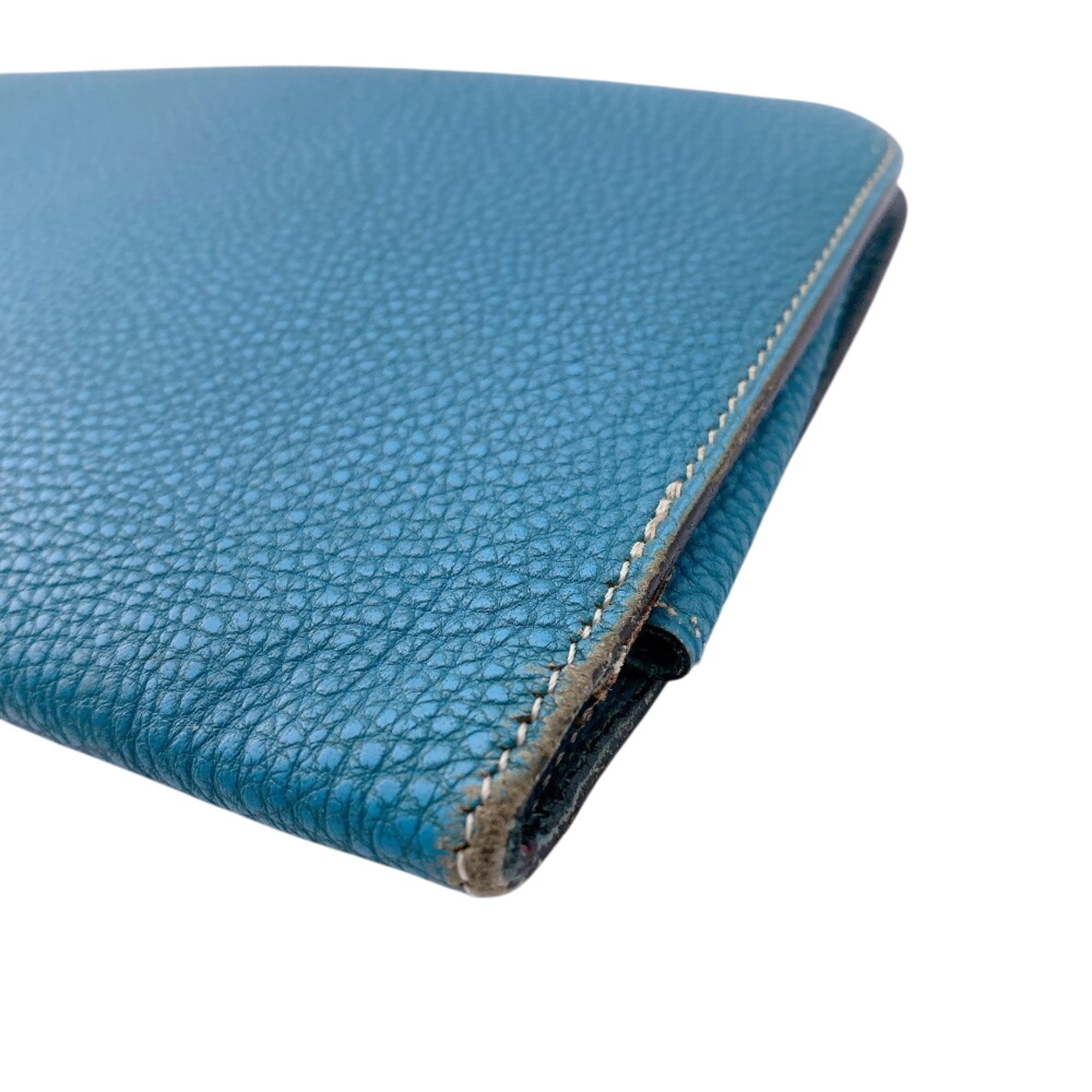 Hermes Bicolor Blue Brown Togo Leather (Pre-Owned)