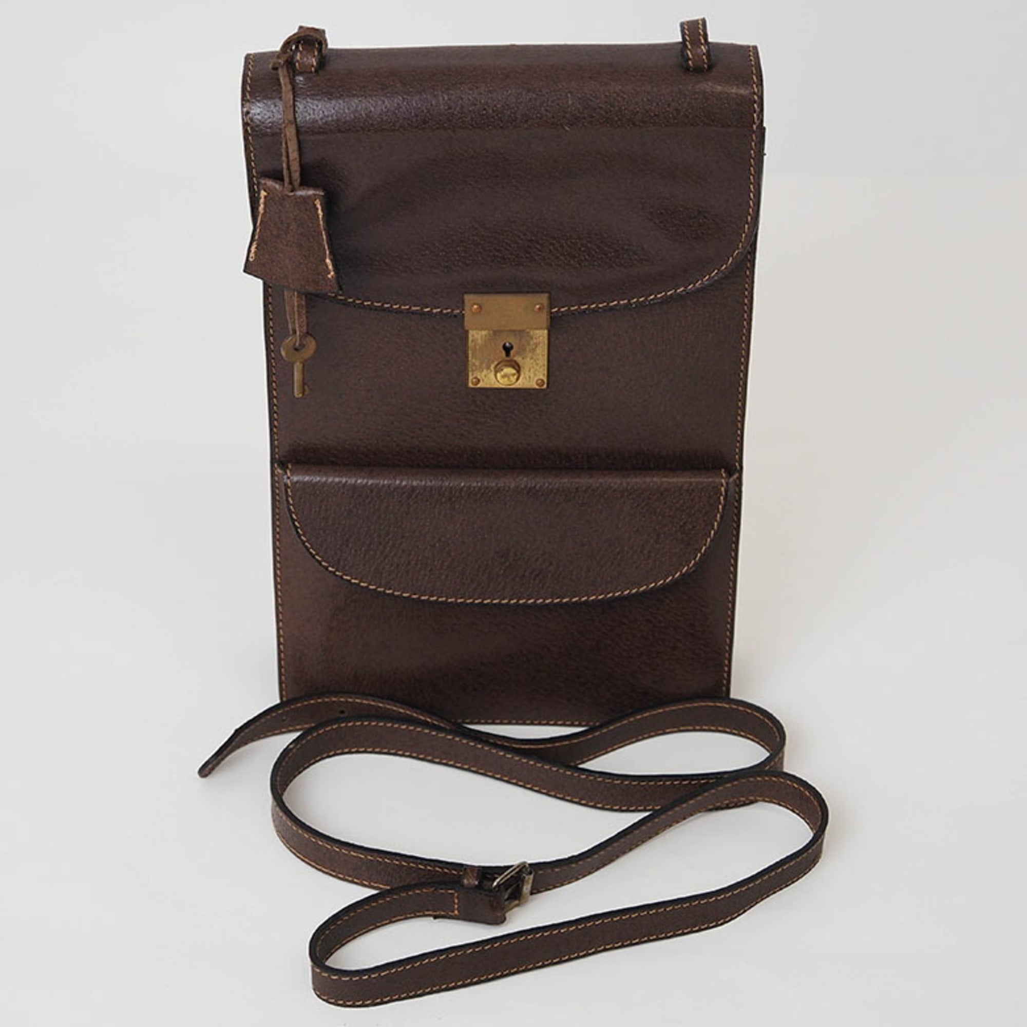 Gucci Brown Leather Shoulder Bag (Pre-Owned)