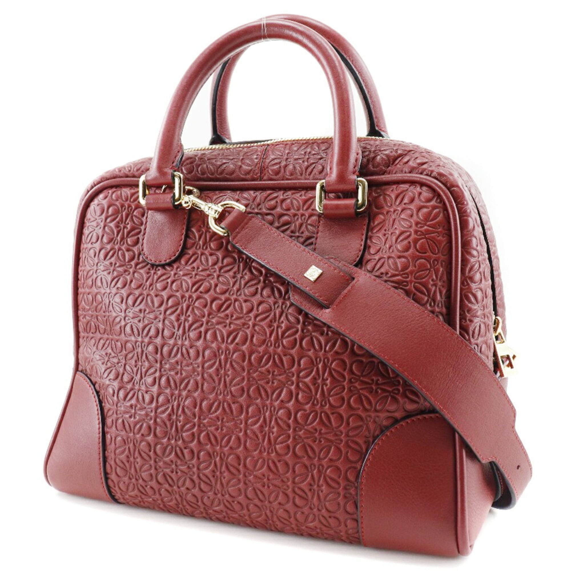 Loewe Red Color Leather Handbag (Pre-Owned)