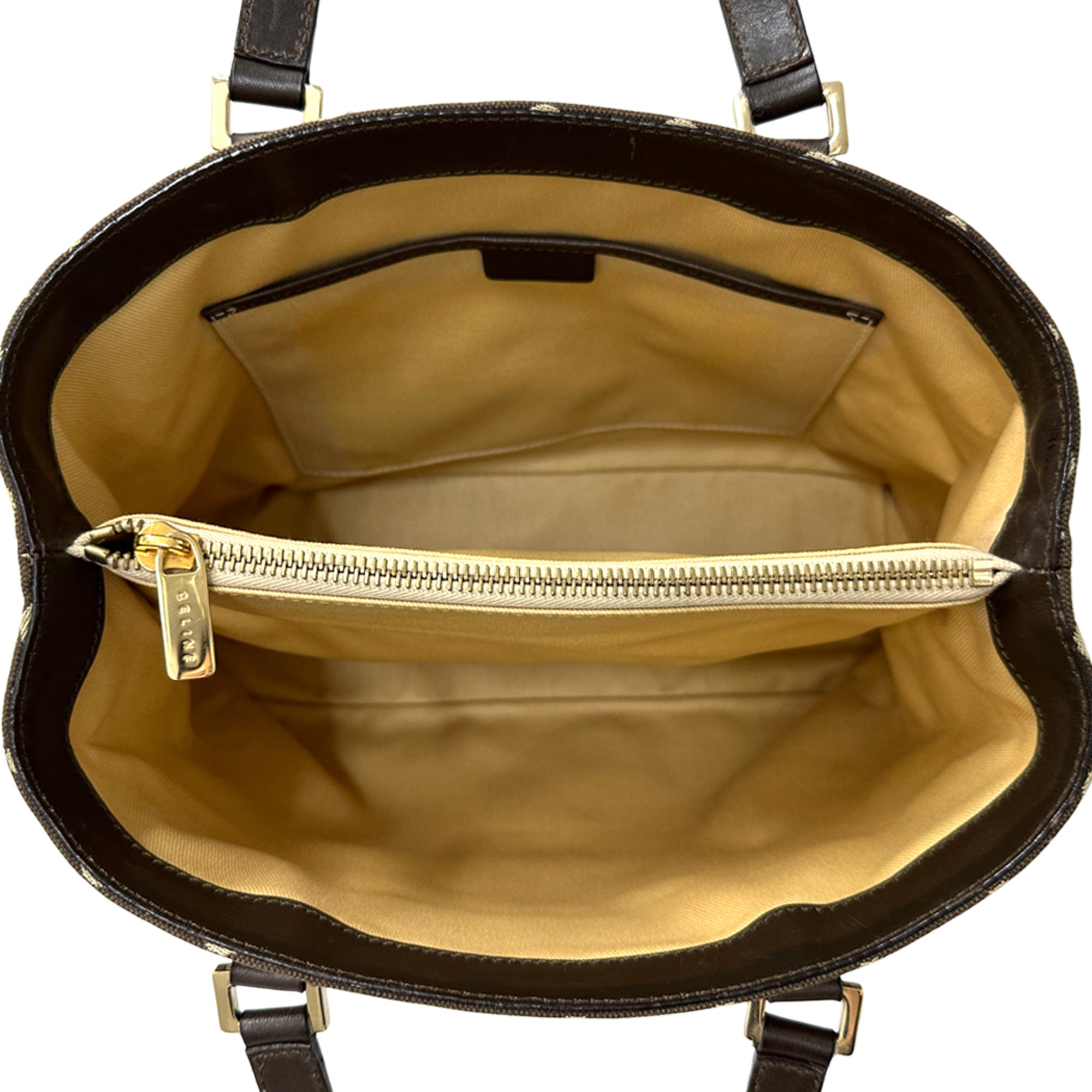 Celine Brown Canvas Handbag (Pre-Owned)