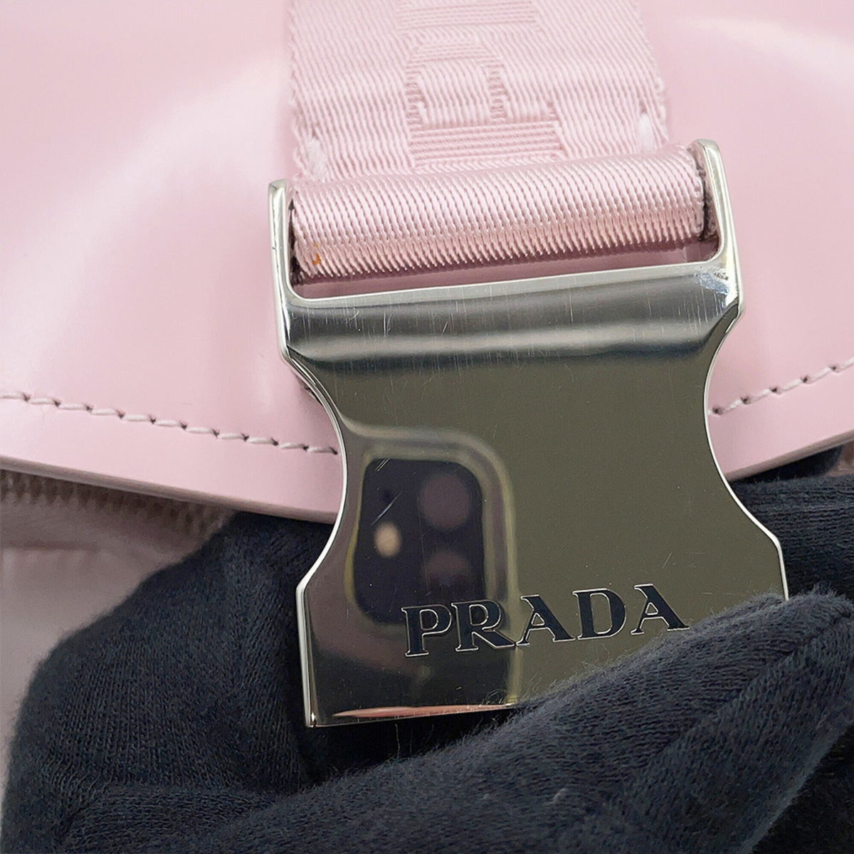 Prada Pink Nylon Handbag Pouch Shoulder Bag (Pre-Owned)