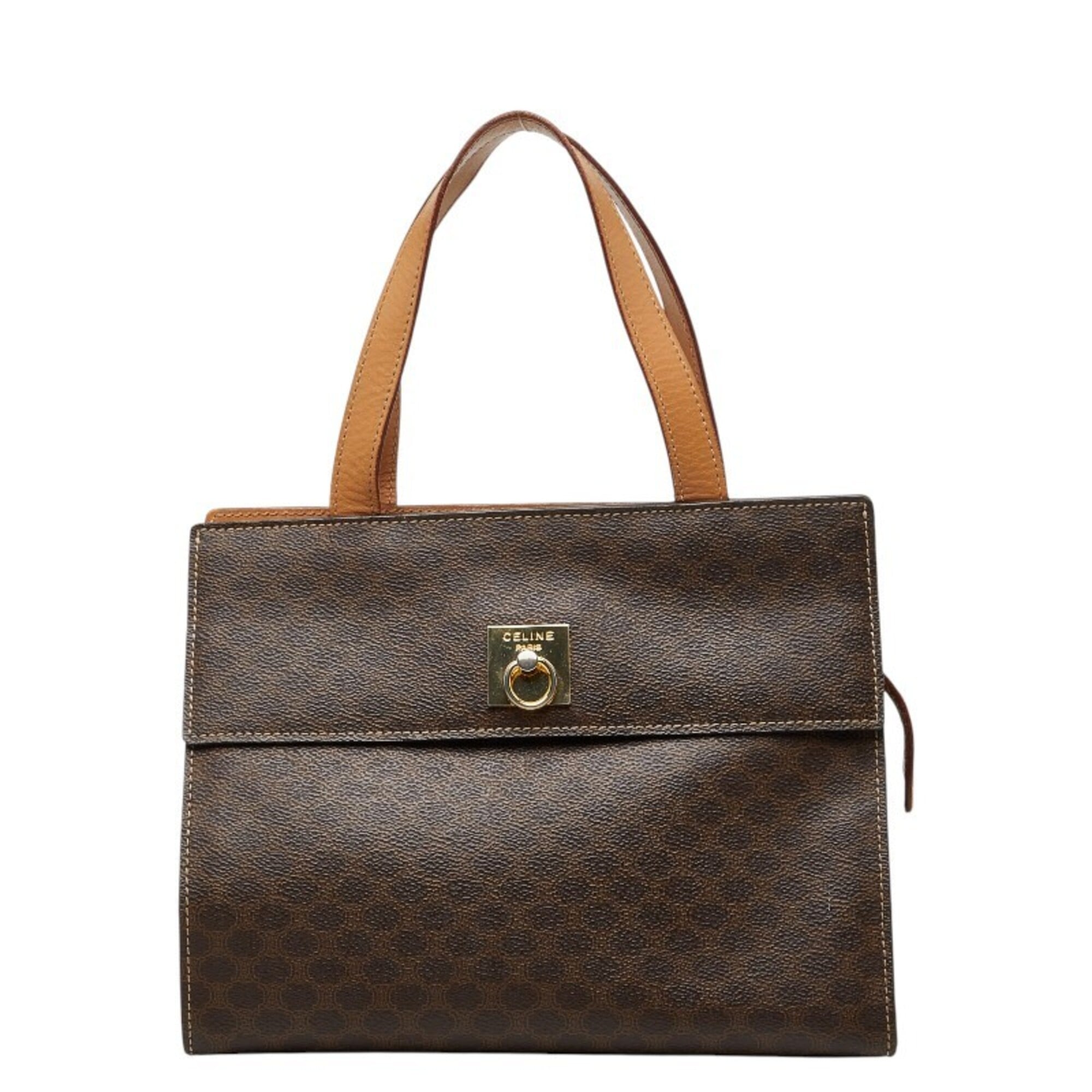 Celine Brown Pvc Leather Handbag (Pre-Owned)