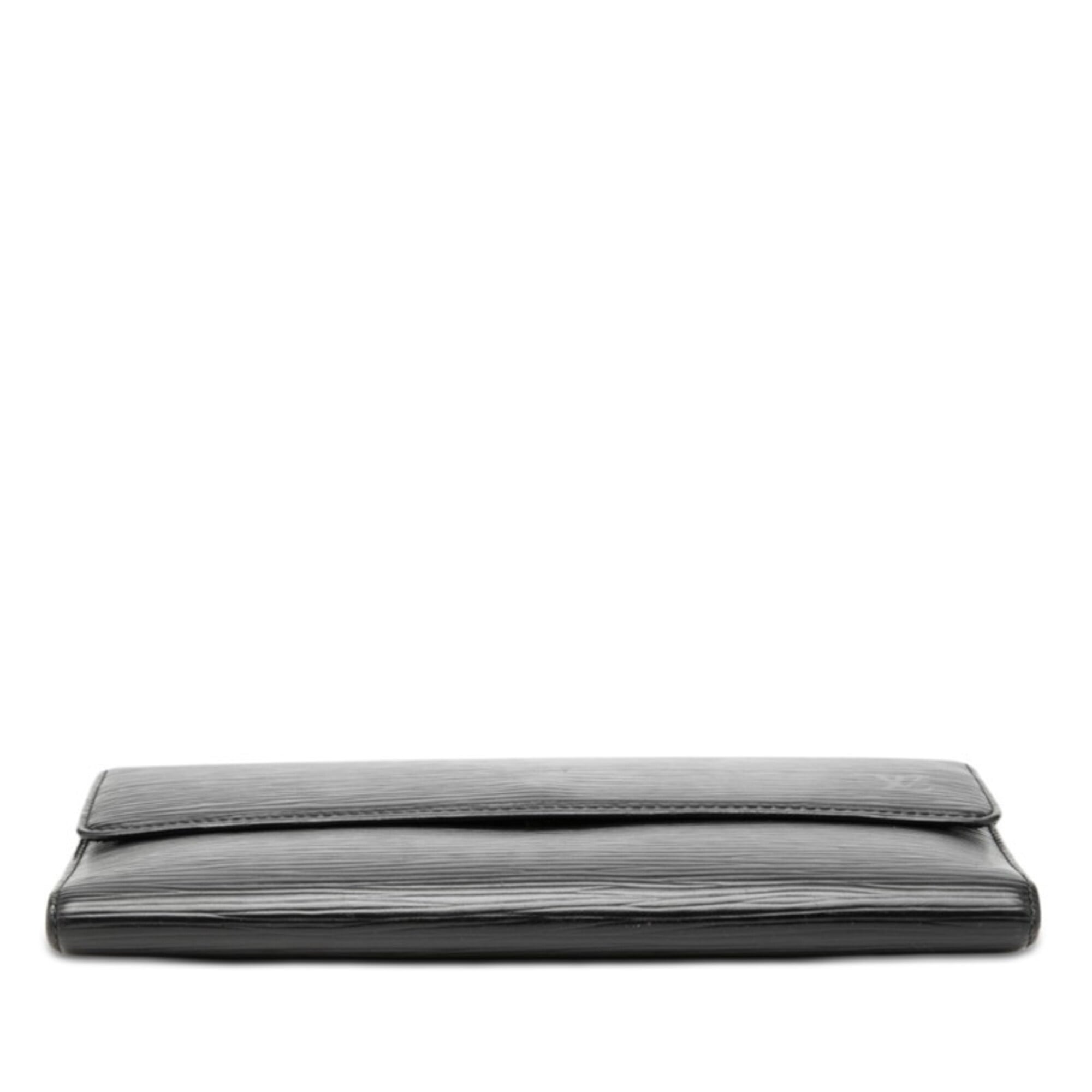 Louis Vuitton Black Noir Cuir Ombre Leather Long Wallet (Bi-Fold) (Pre-Owned)