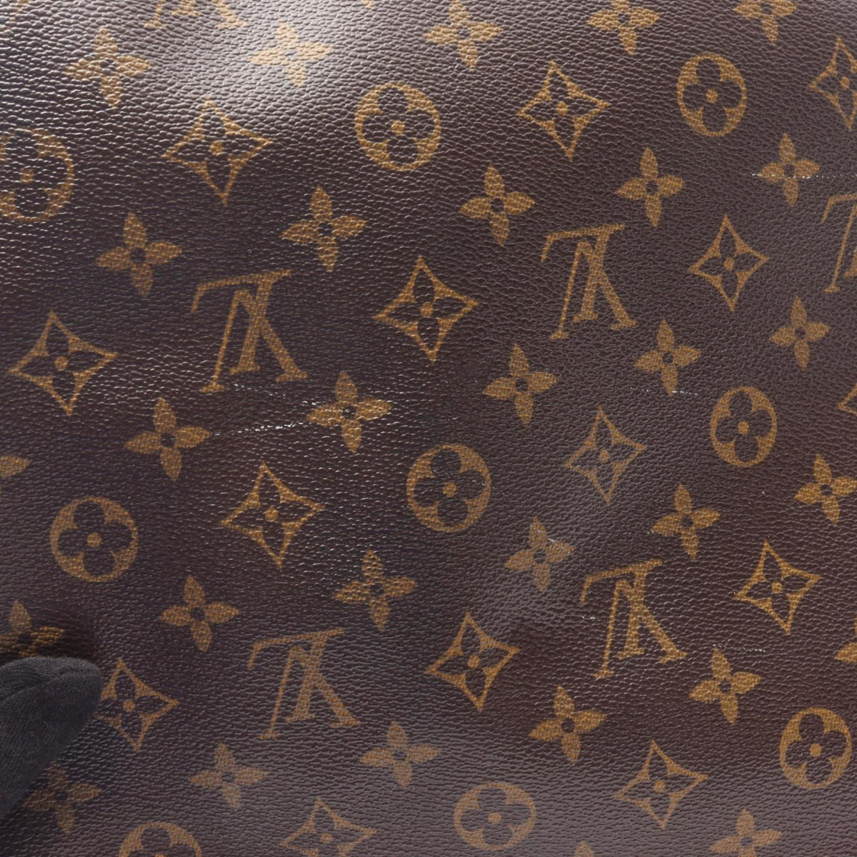 Louis Vuitton Brown Coated Canvas Leather Handbag Shoulder Bag (Pre-Owned)