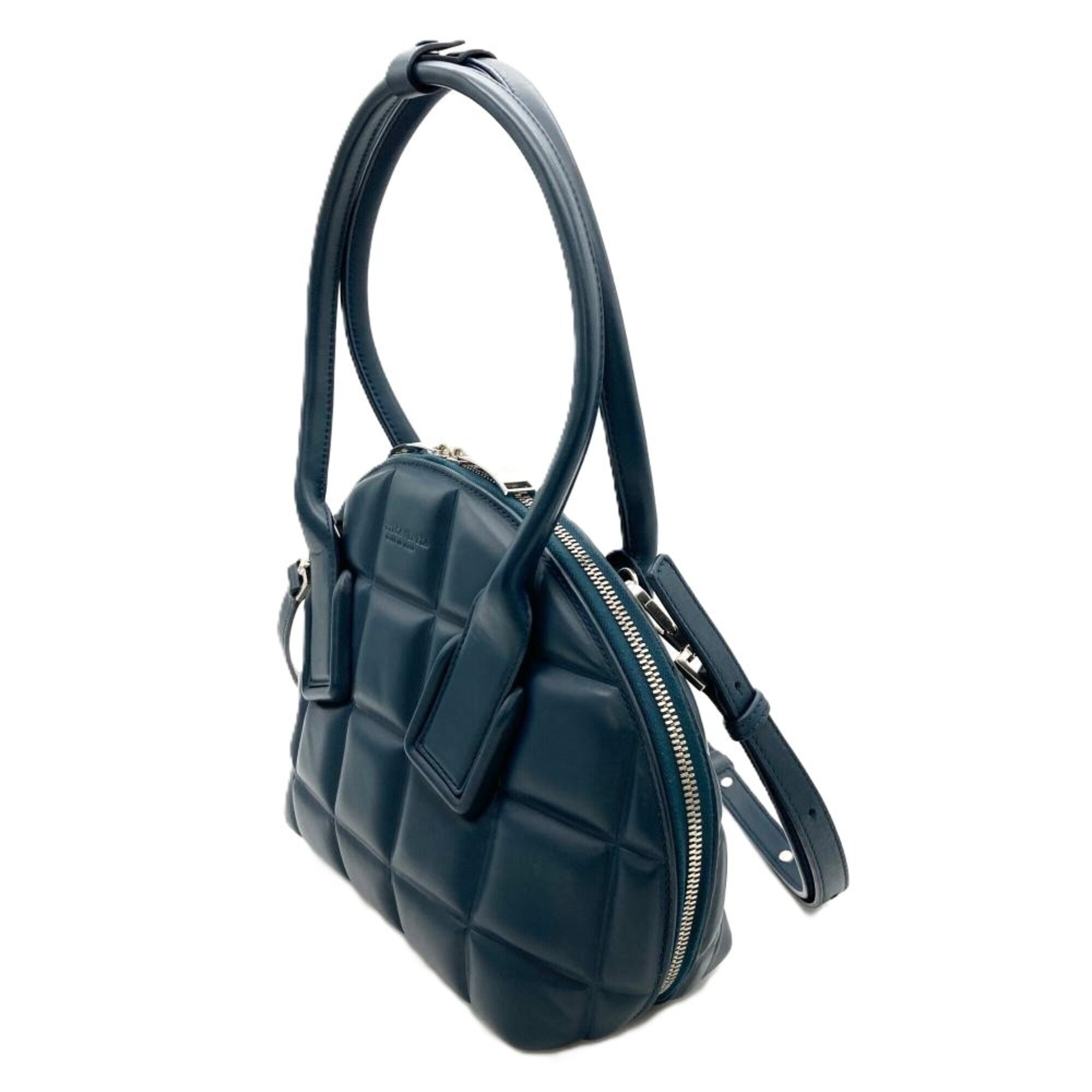 Bottega Veneta Navy Leather Shoulder Bag (Pre-Owned)