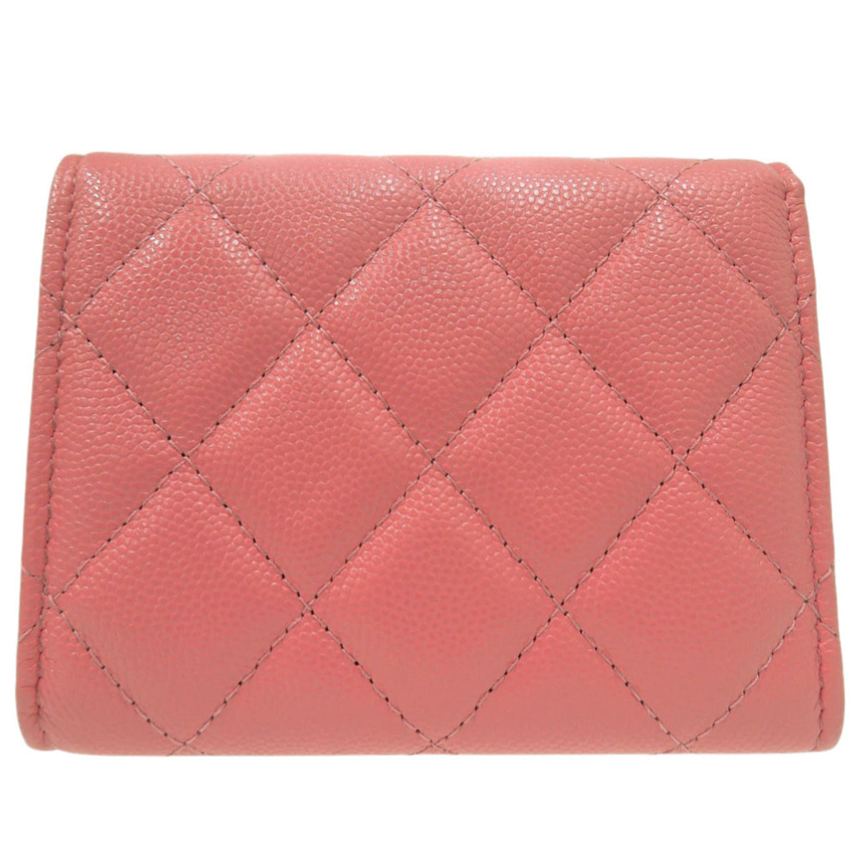 Chanel Pink Leather Coin Purse/Coin Case (Pre-Owned)