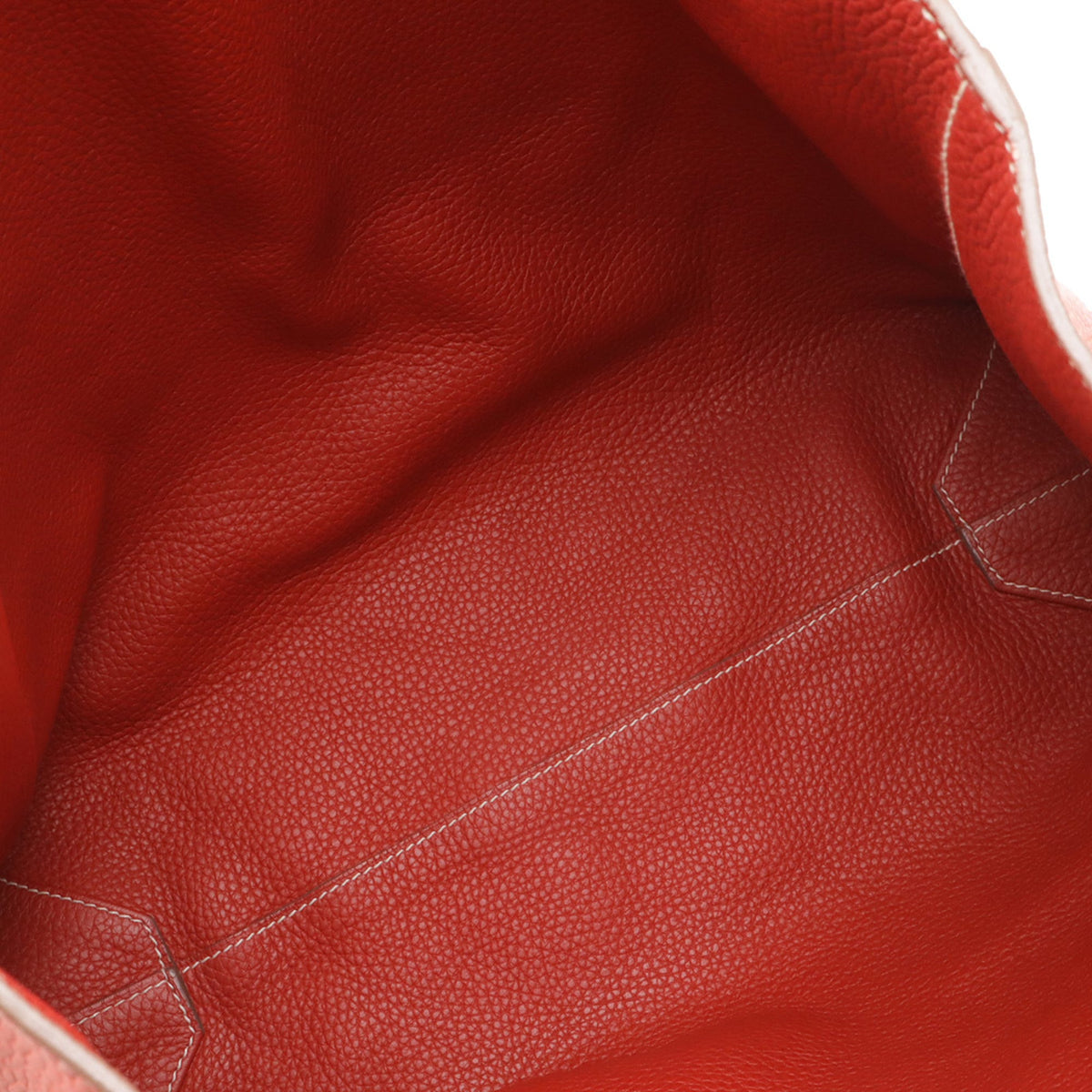 Hermes Bougainvillier Red Color Taurillon Clemence Leather Shoulder Bag Tote Bag (Pre-Owned)