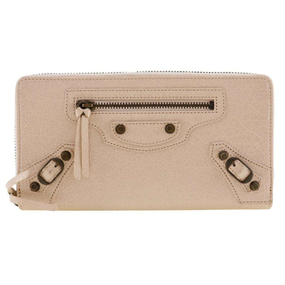 Balenciaga Beige Pink Leather Coin Purse/Coin Case (Pre-Owned)