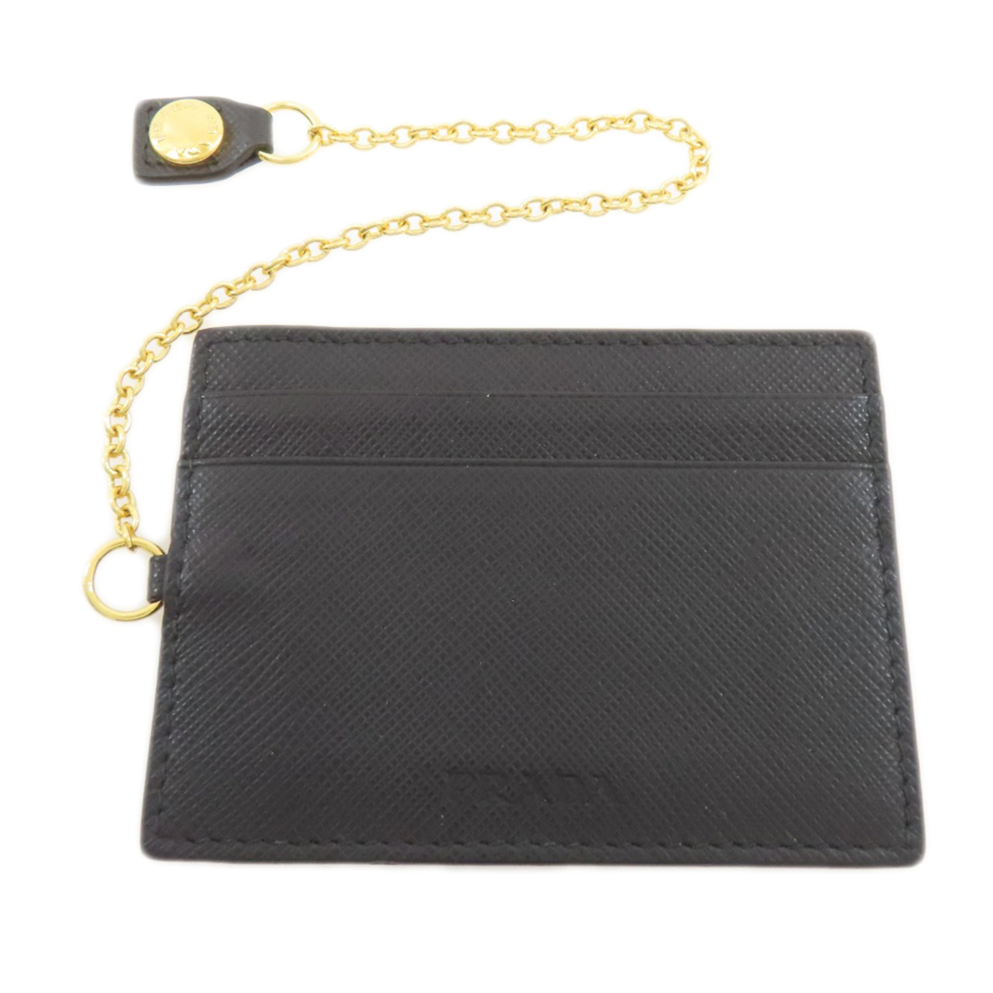 Prada Black Leather Long Wallet (Bi-Fold) (Pre-Owned)