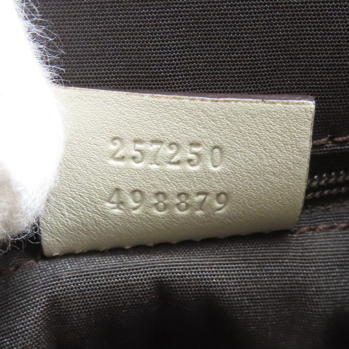Gucci Brown White Pvc Handbag (Pre-Owned)