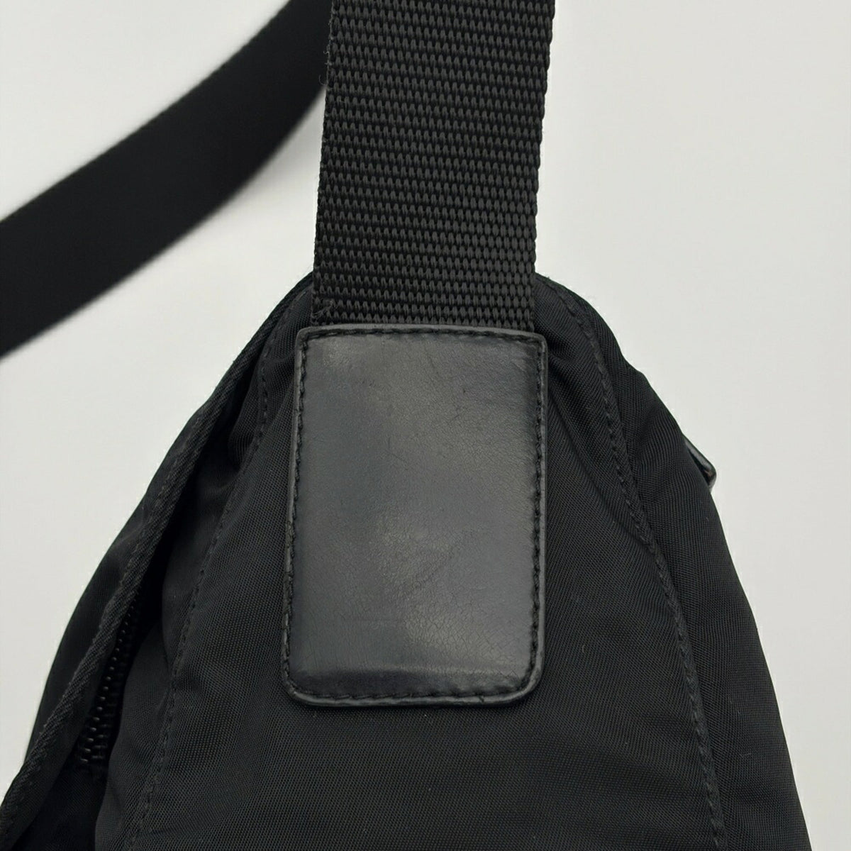Prada Black Nylon Leather Shoulder Bag (Pre-Owned)