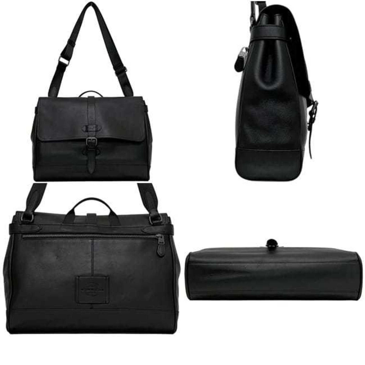 Coach Black Leather Crossbody Bag Shoulder Bag (Pre-Owned)