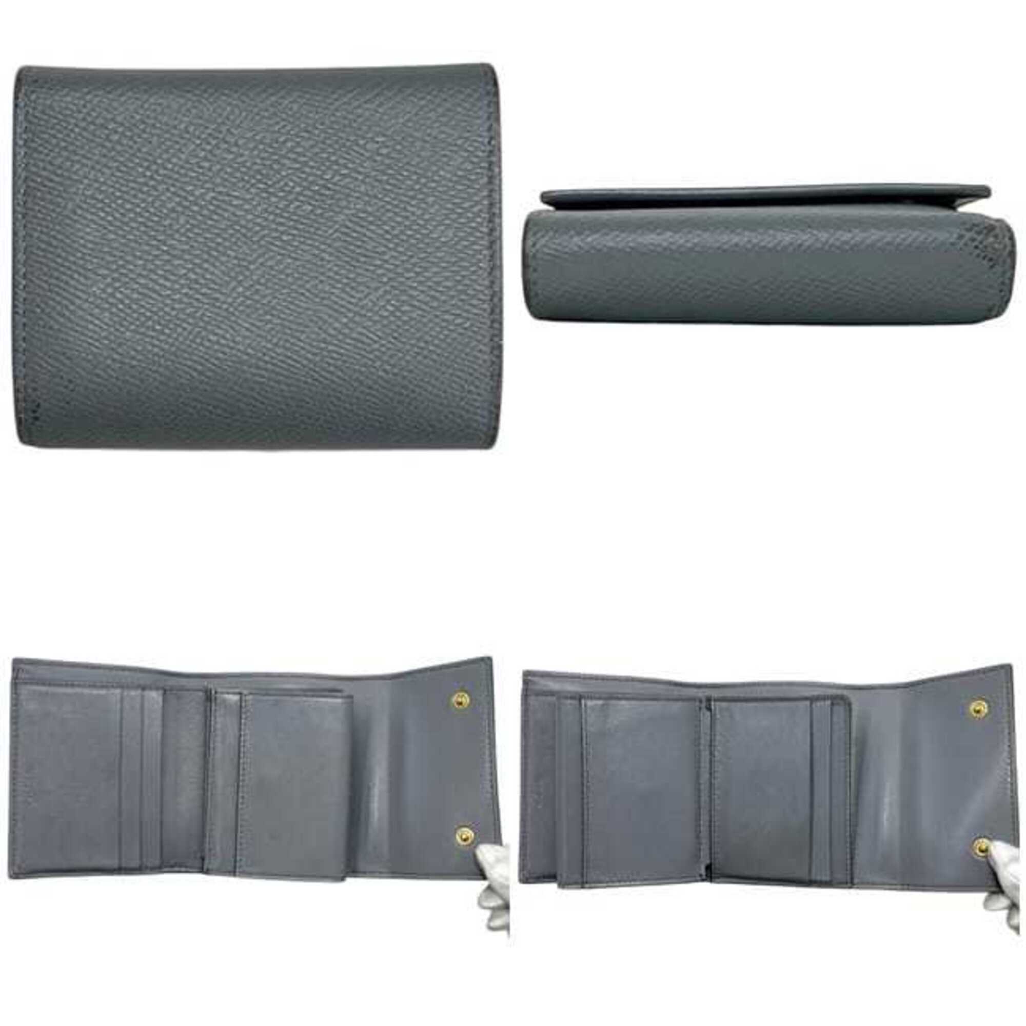Celine Gray Leather Wallet (Tri-Fold) (Pre-Owned)