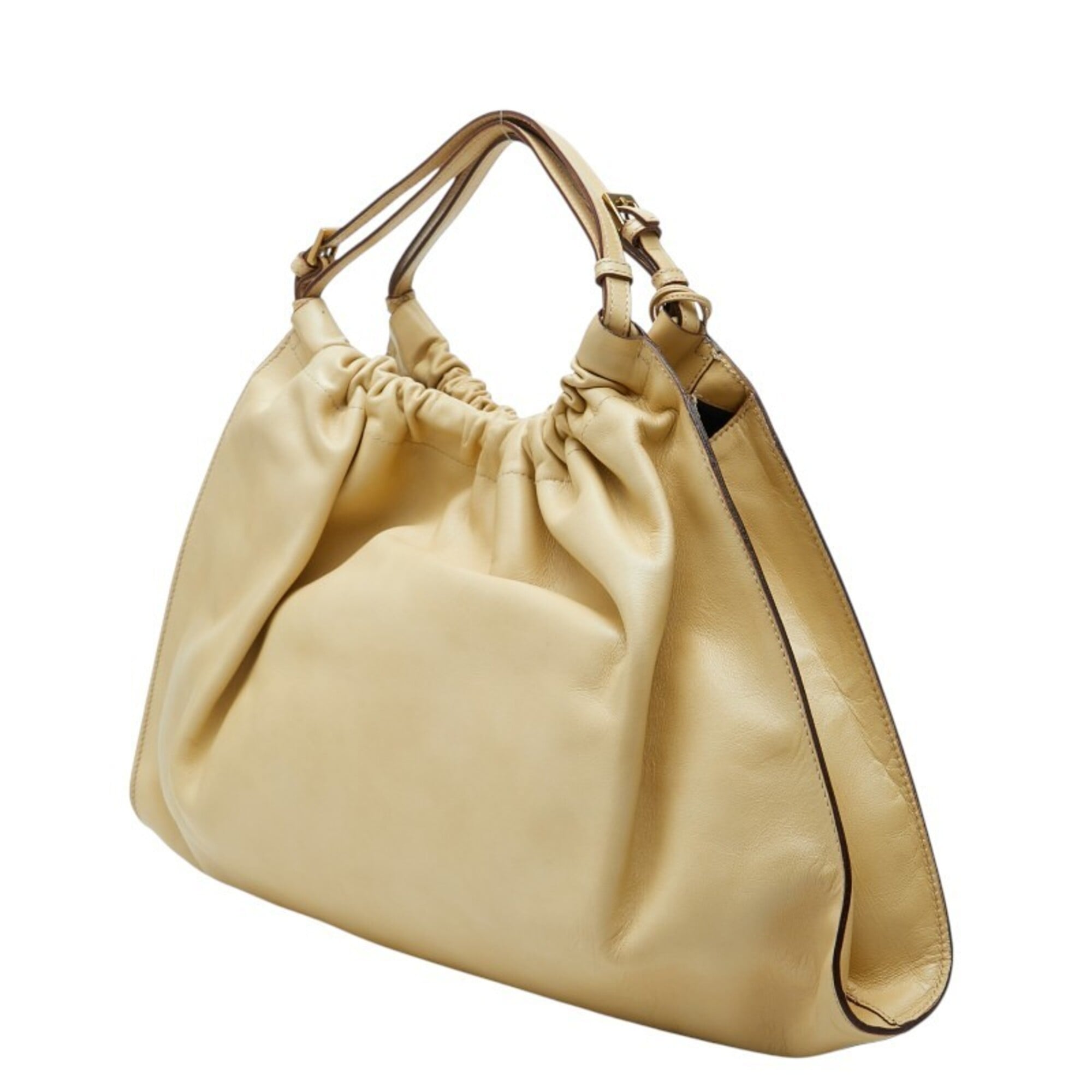 Gucci Ivory Leather Handbag (Pre-Owned)