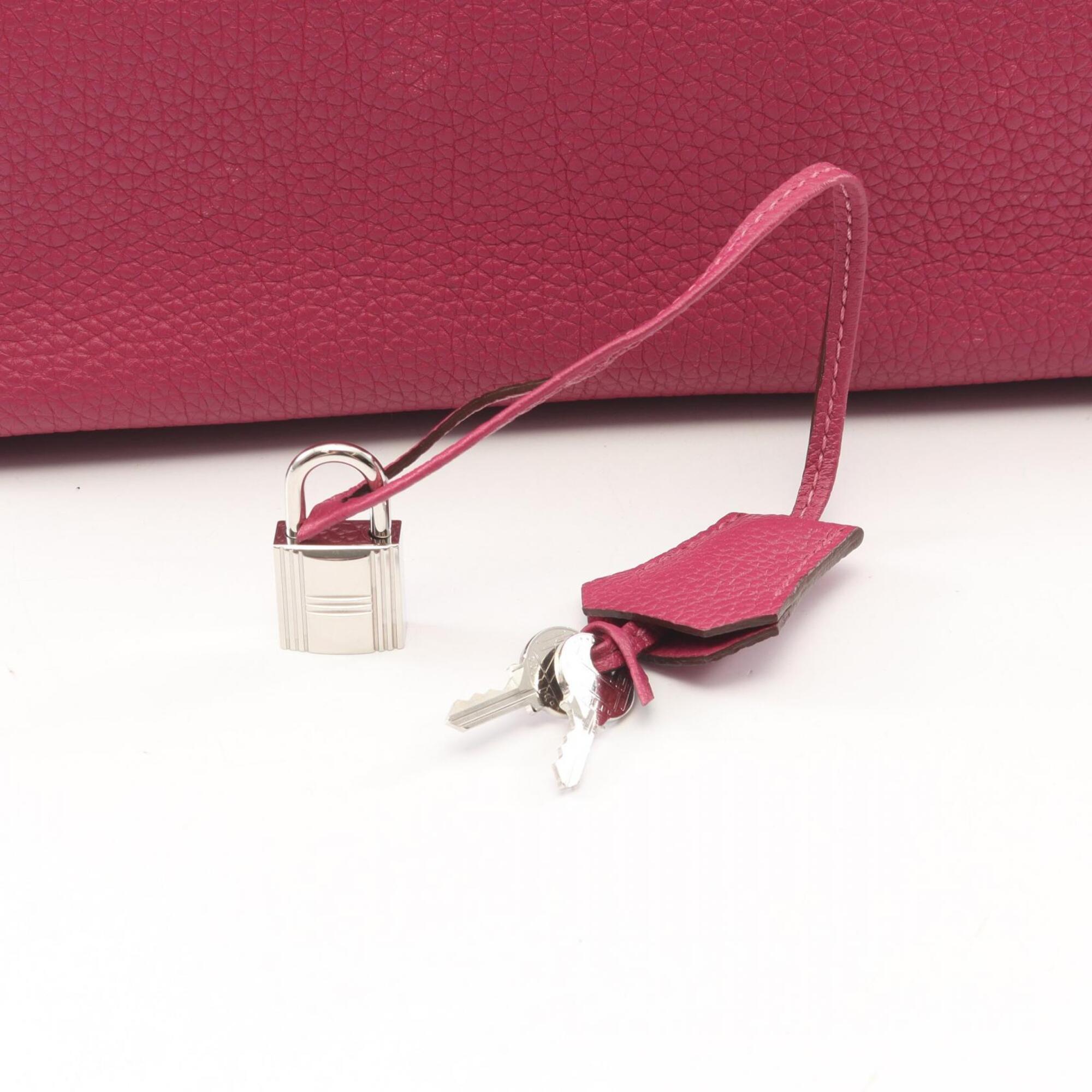 Hermes Pink Togo Leather Handbag (Pre-Owned)