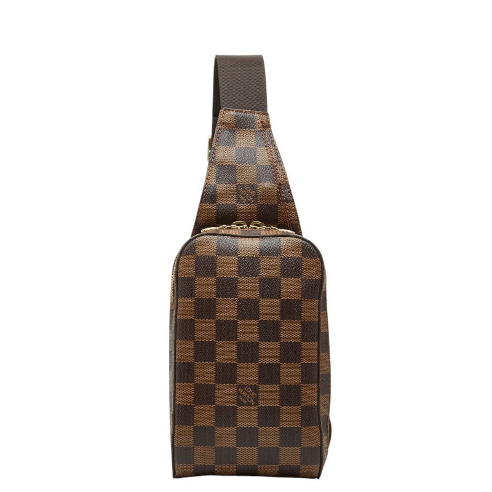 Louis Vuitton Damier Brown Pvc Leather Fanny Pack Shoulder Bag Sling Bag (Pre-Owned)