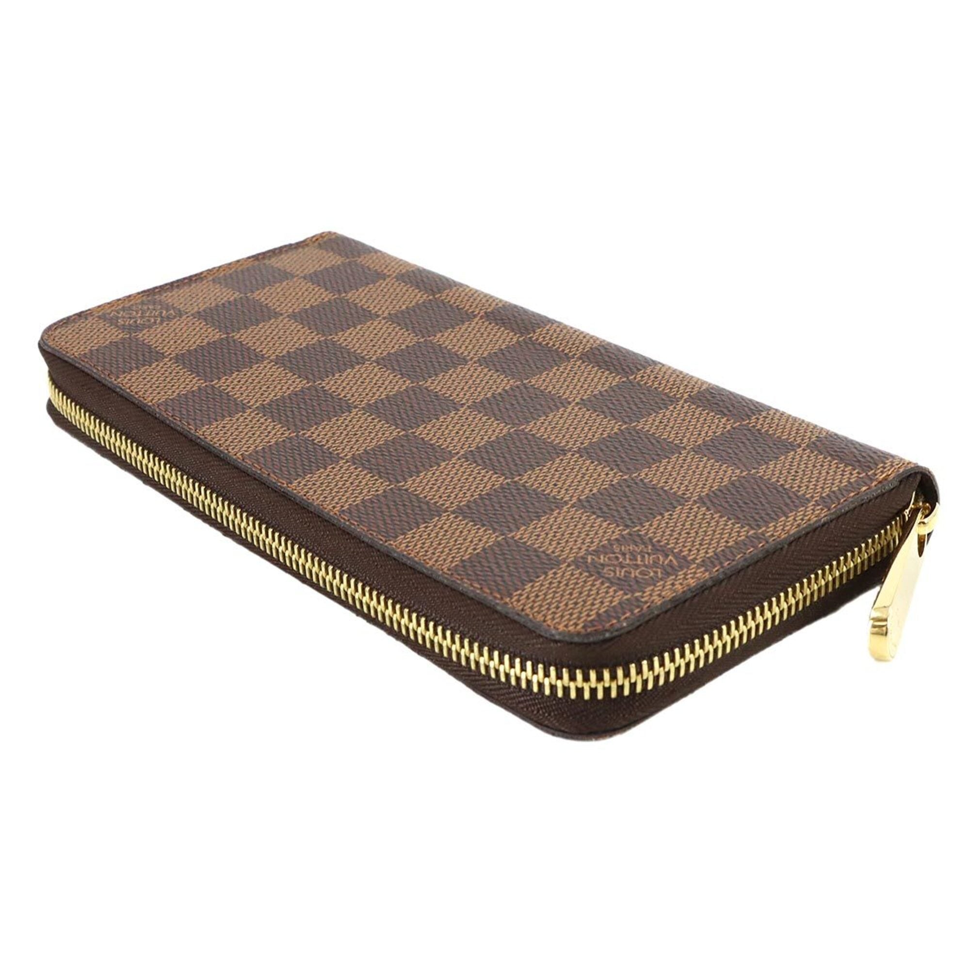 Louis Vuitton Damier Canvas Ebene Damier Canvas Long Wallet (Bi-Fold) (Pre-Owned)