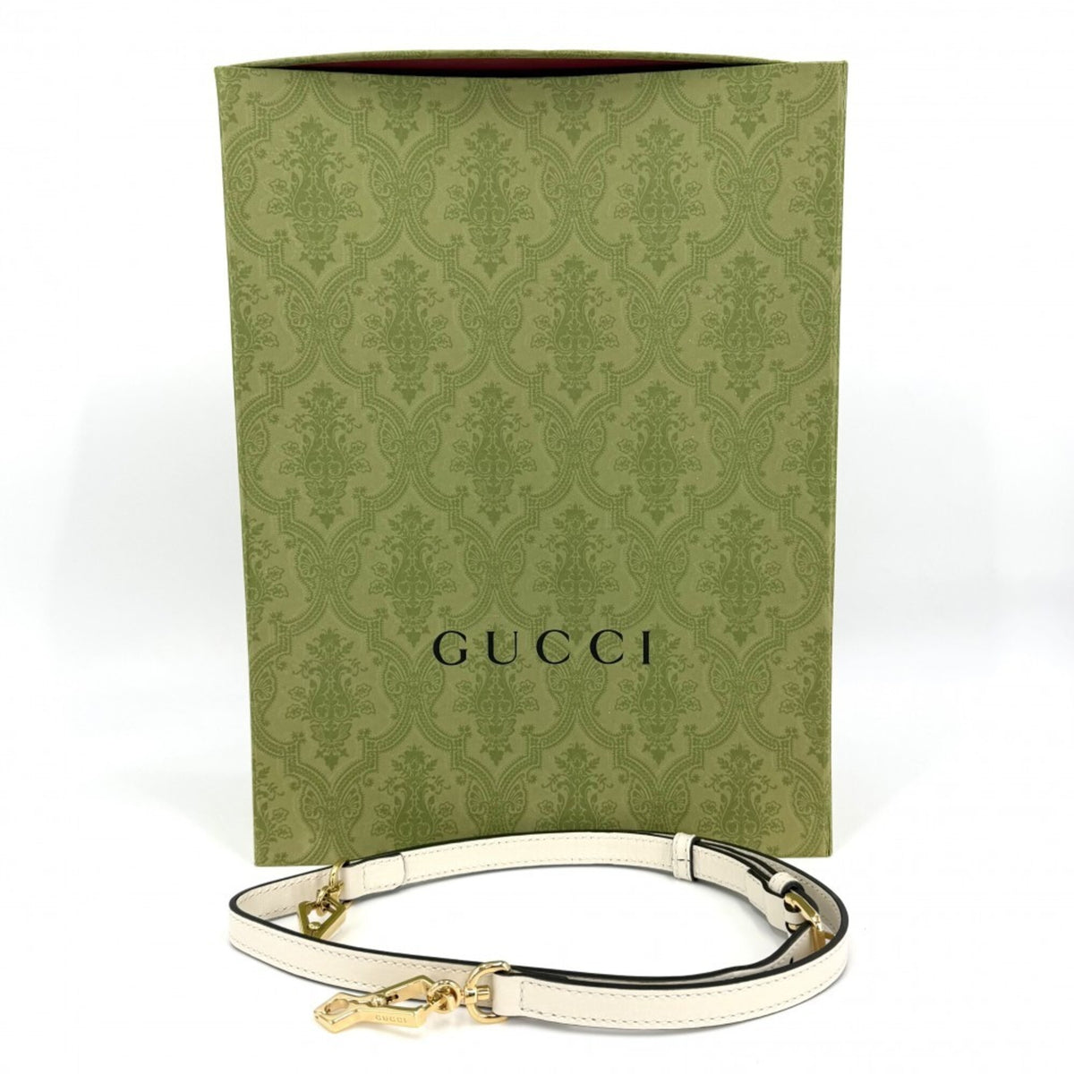 Gucci Beige White Gg Supreme Leather Handbag Shoulder Bag (Pre-Owned)