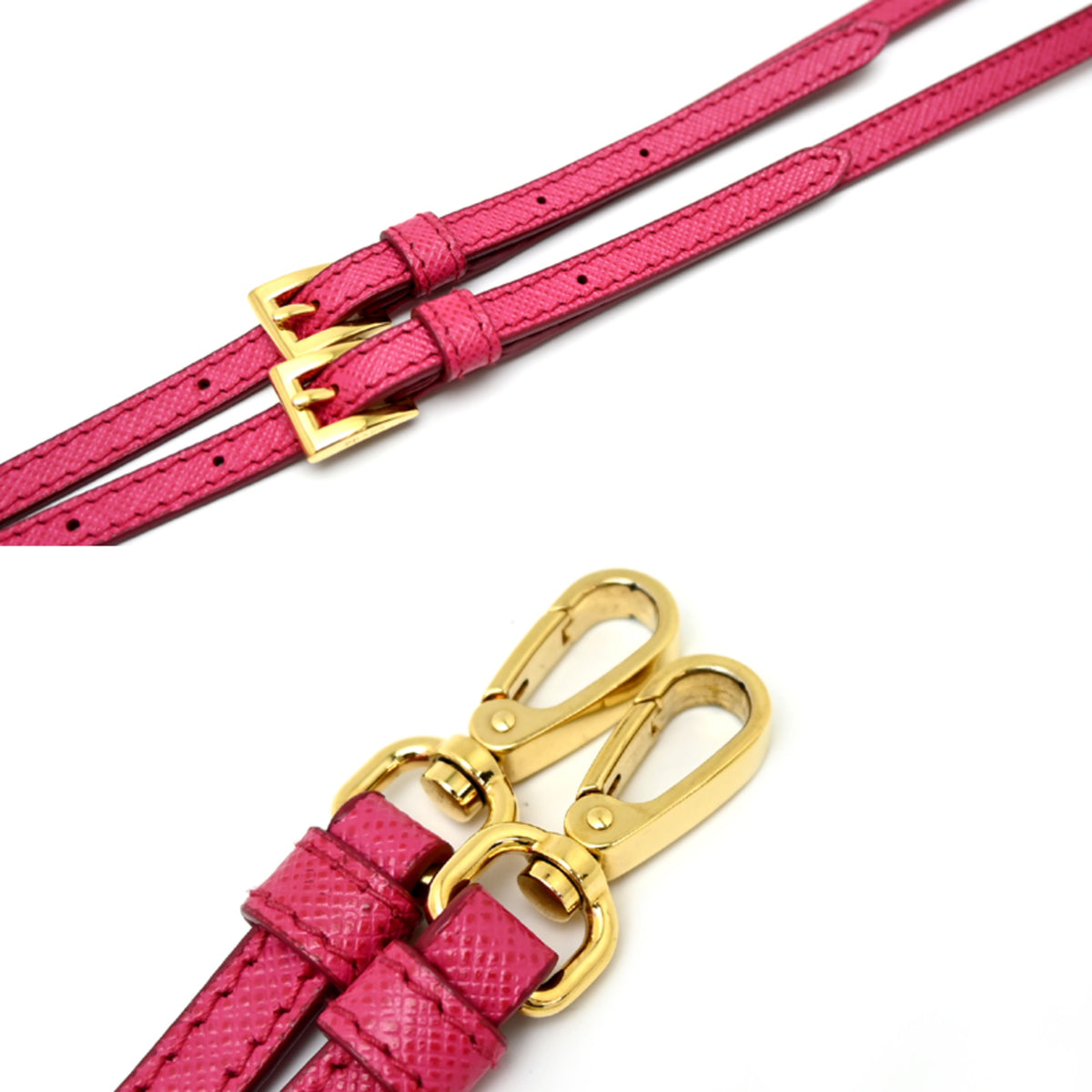 Prada Pink Leather Shoulder Bag (Pre-Owned)