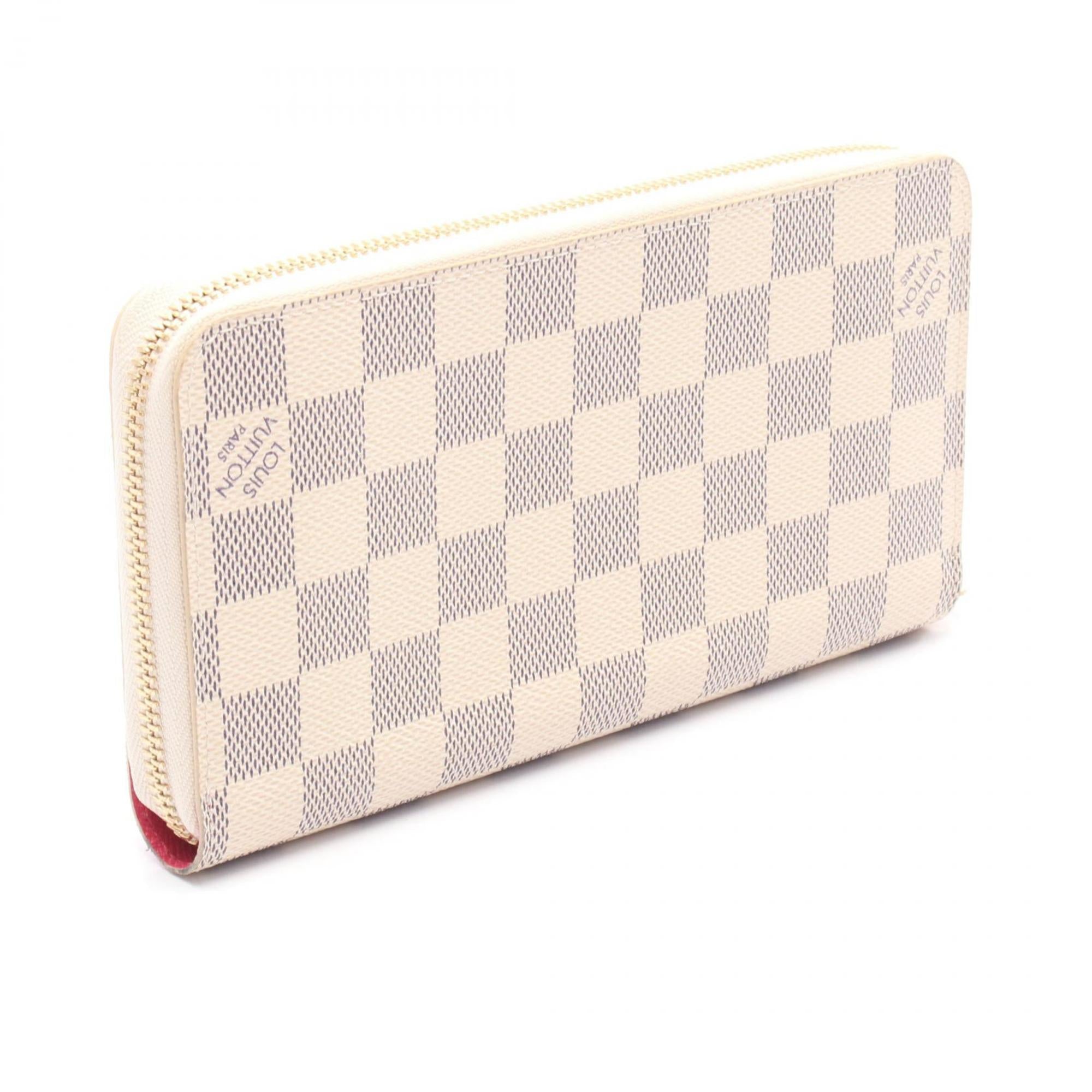 Louis Vuitton Multicolor Multi-Color White Pvc Damier Azur Long Wallet (Bi-Fold) (Pre-Owned)