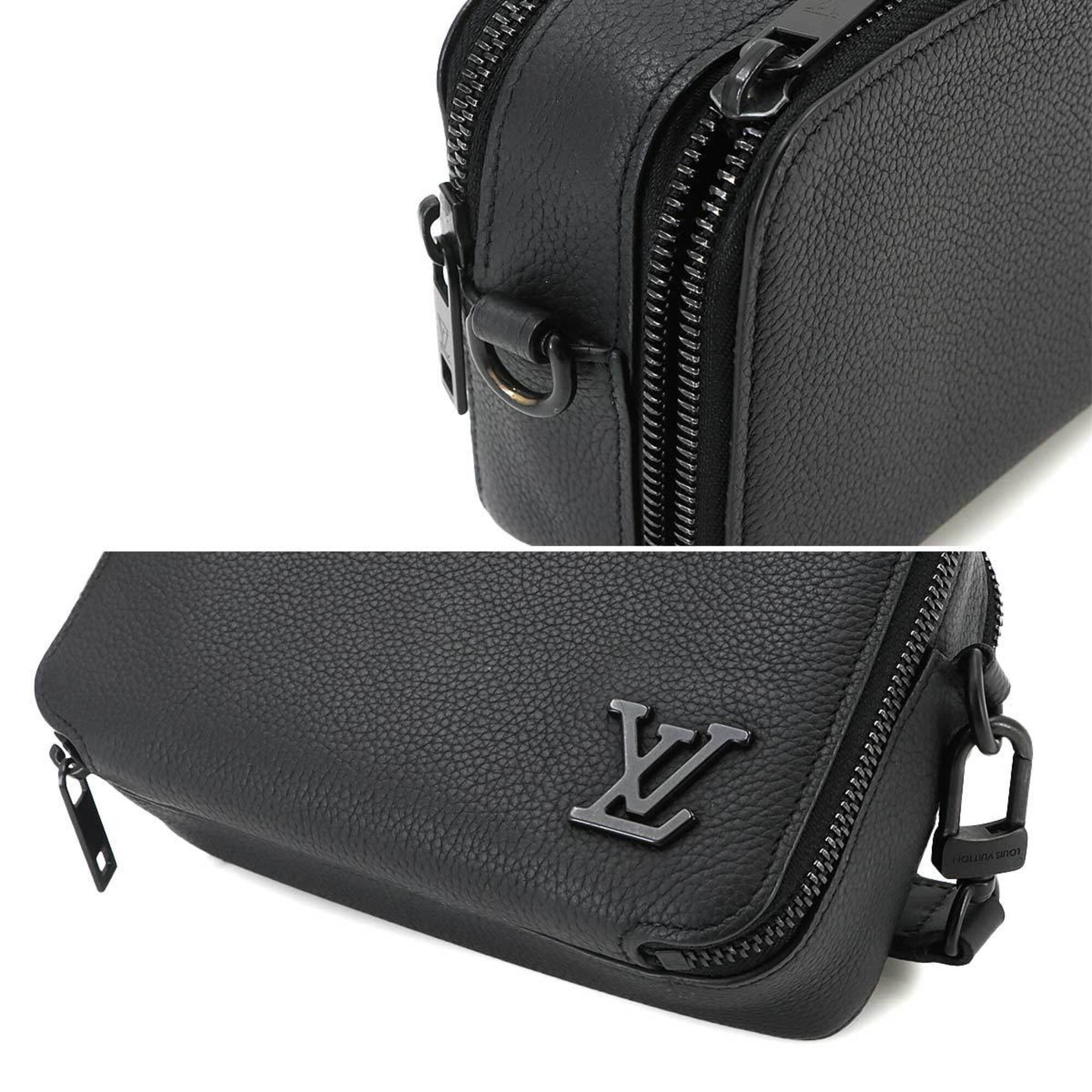 Louis Vuitton Black Leather Chain/Shoulder Wallet (Pre-Owned)