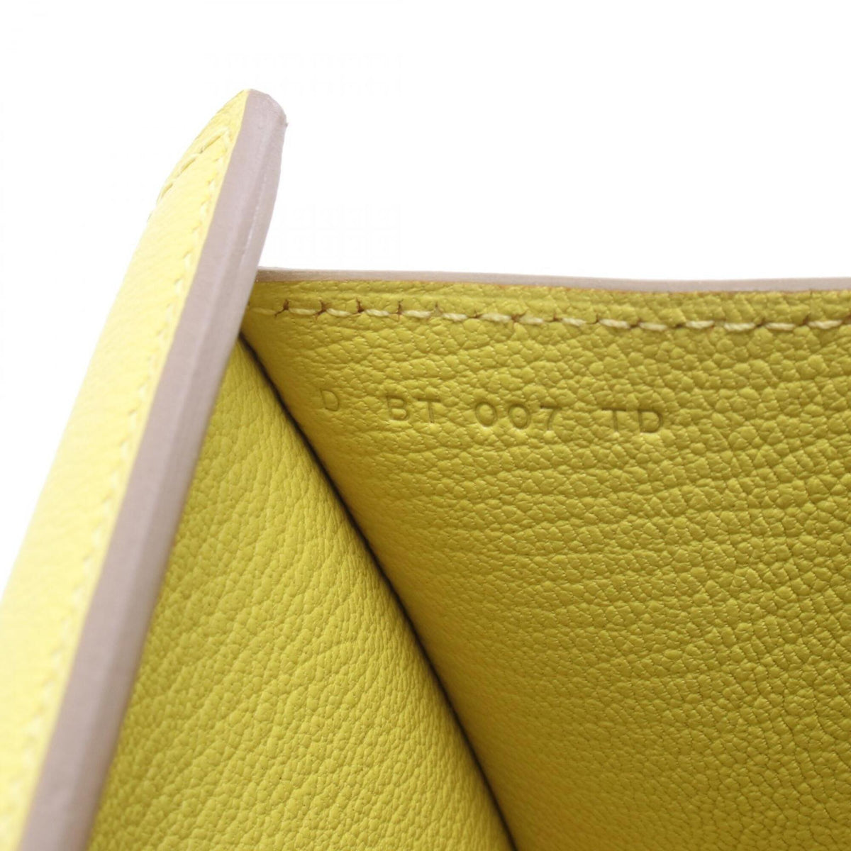 Hermes Lime Yellow Leather Handbag Shoulder Bag (Pre-Owned)