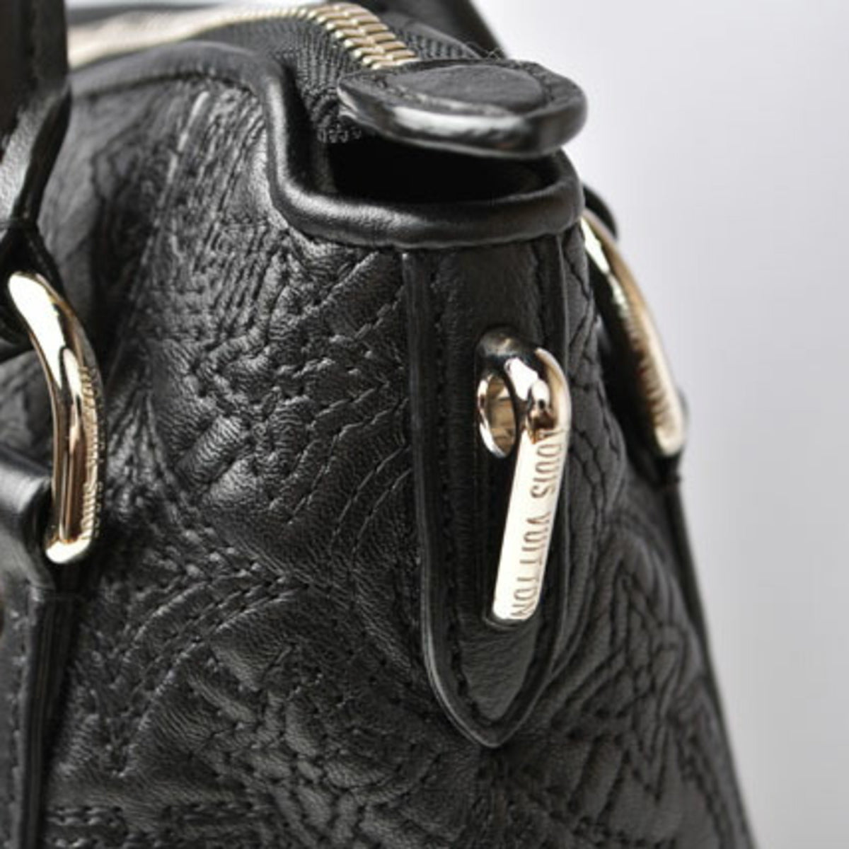 Louis Vuitton Monogram Antheia Black Silver Leather Handbag Shoulder Bag (Pre-Owned)
