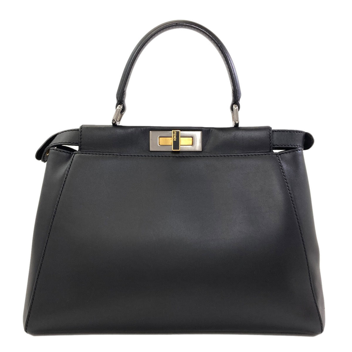 Fendi Black Leather Tote Bag (Pre-Owned)