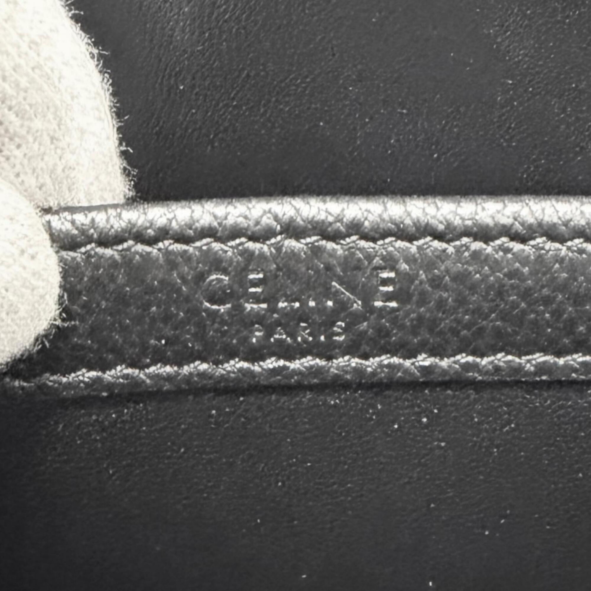 Celine Black Leather Messenger Bag Shoulder Bag (Pre-Owned)