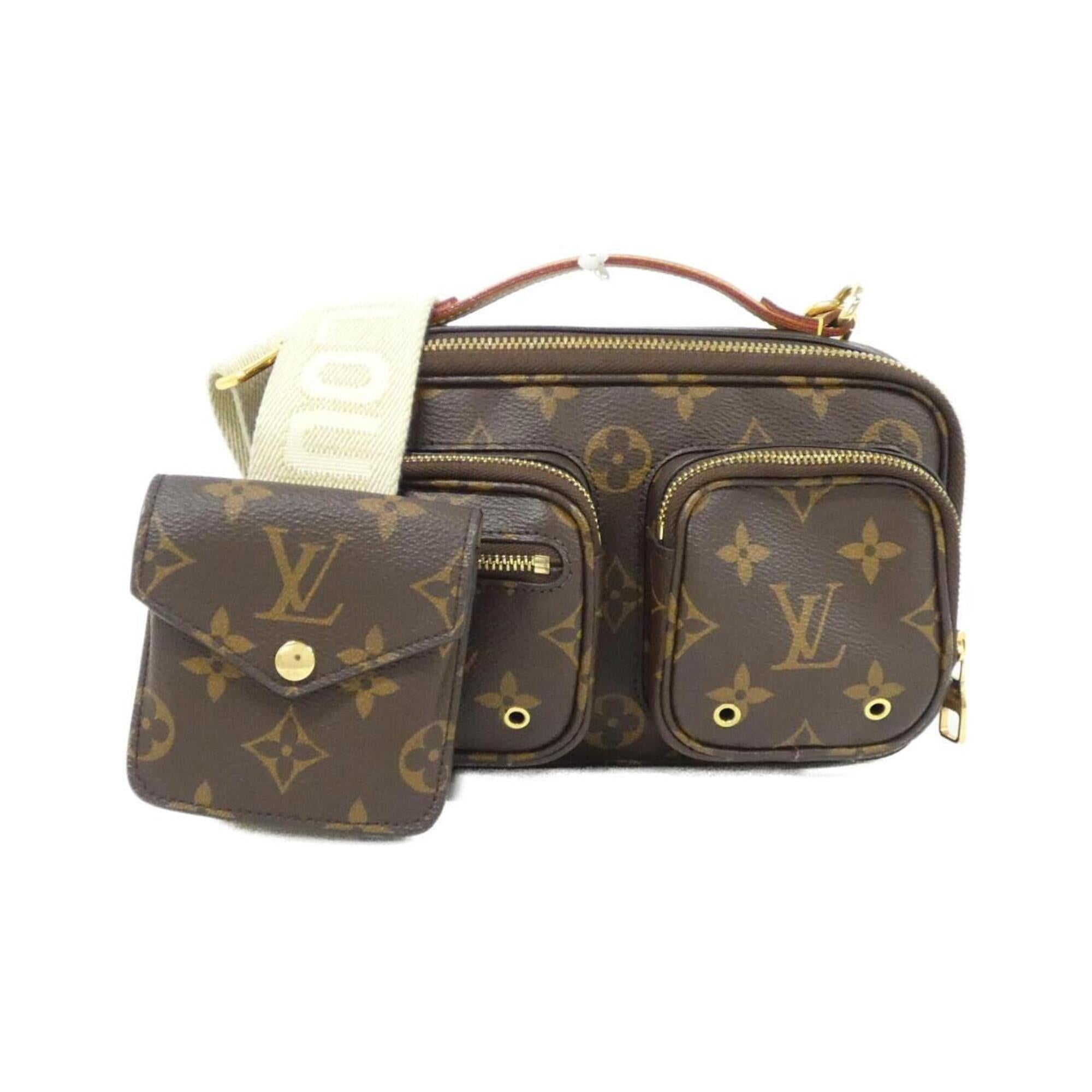 Louis Vuitton Monogram Marron Coated Canvas Pouch Shoulder Bag (Pre-Owned)