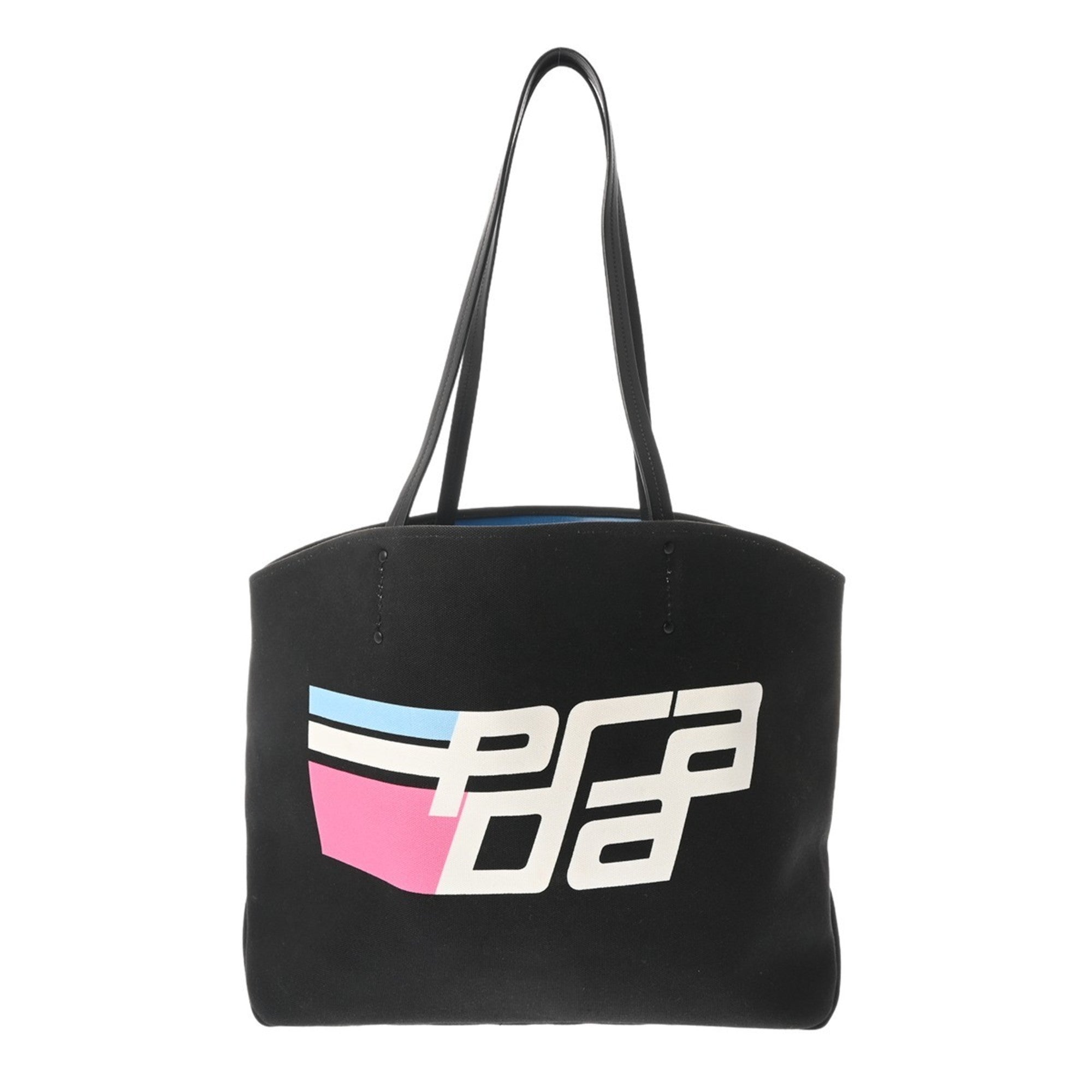 Prada Black Canvas Pouch Tote Bag (Pre-Owned)